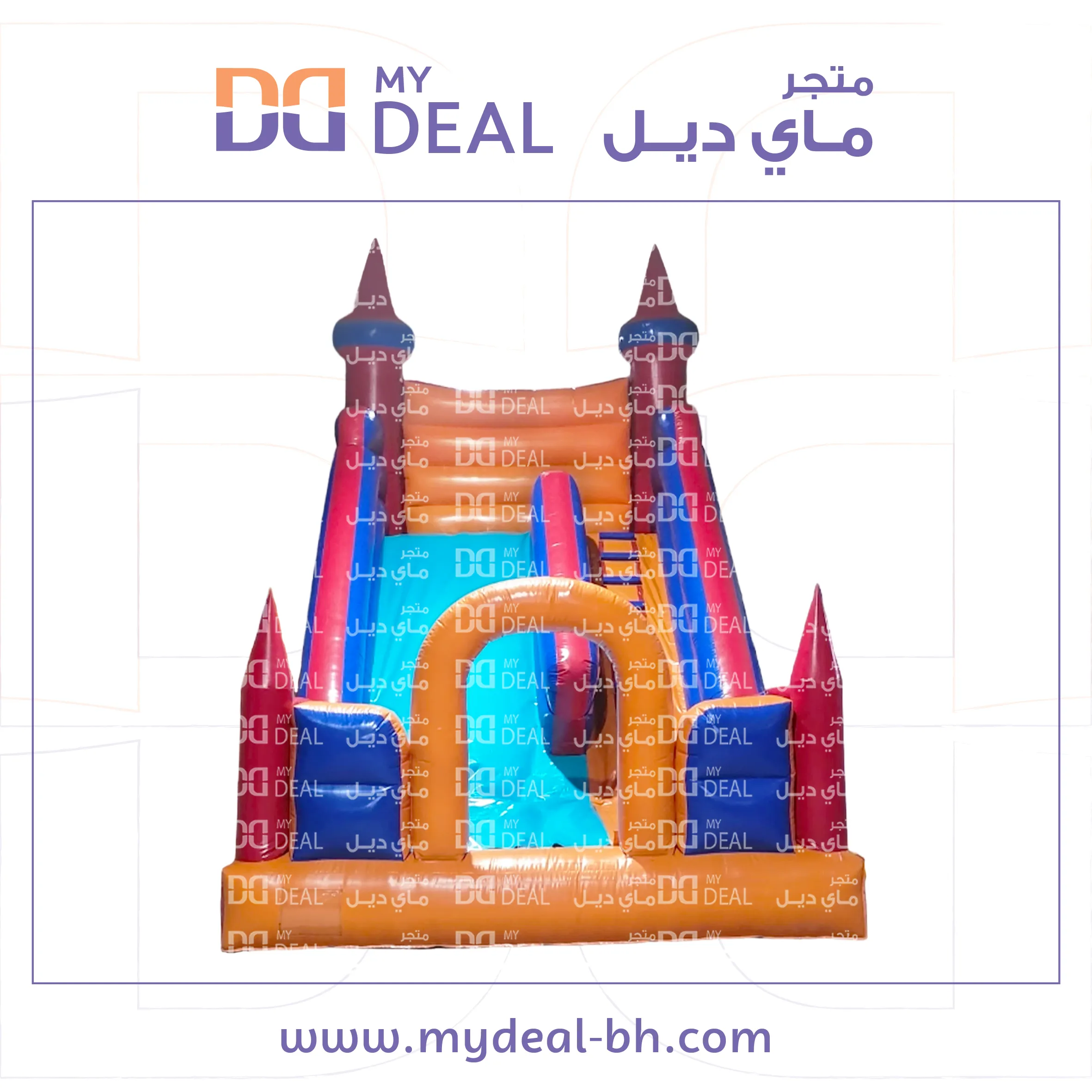 زحليقة مع جدار ومساكات يد ونطيطة وبوابة وسلم 6 * 4 * 6  متر 