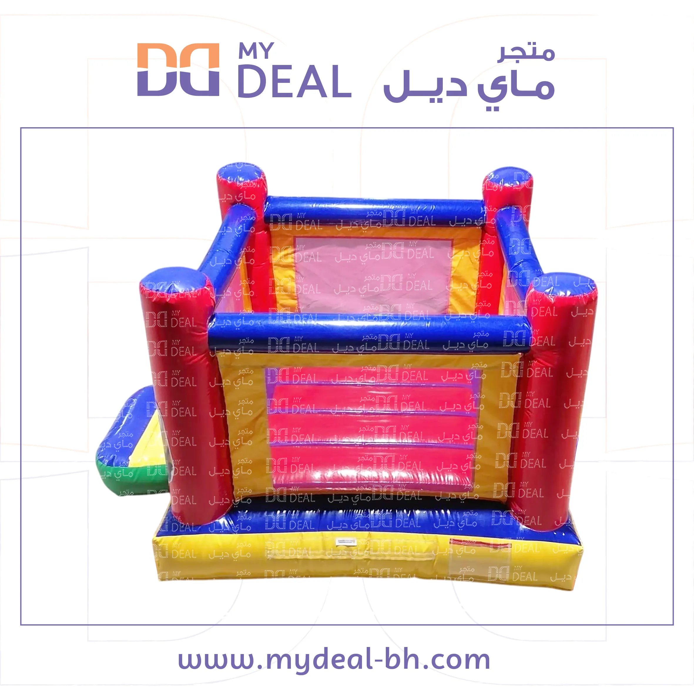 ايجار نقيزة مع شخصية مينيونز  مع درج وشبك 3.20 *2.50*2 متر