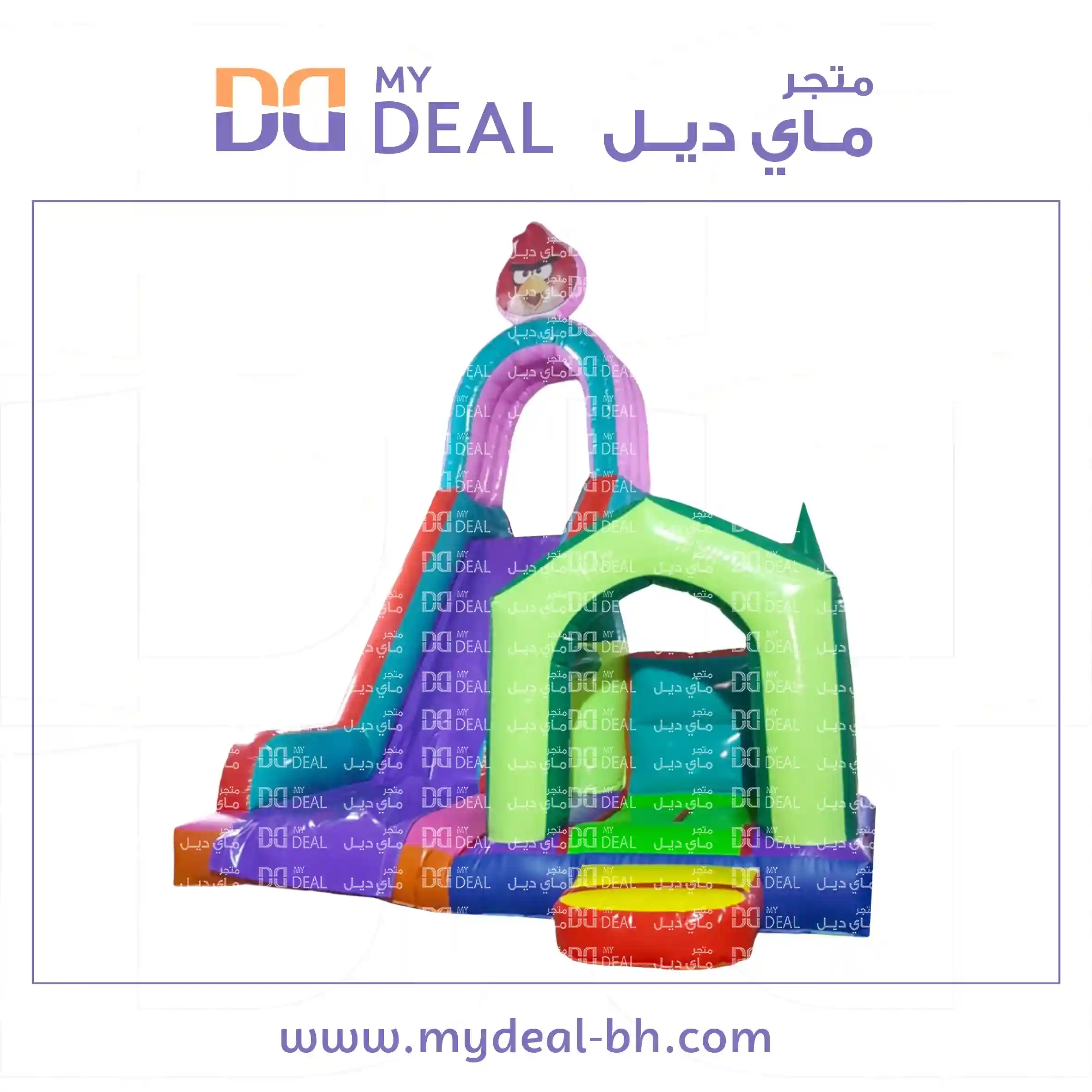 زحليقة مع سلم ودرج ونطيطة مع درج الطول ٦.٩٠ متر العرض ٣.٦٠ متر الارتفا