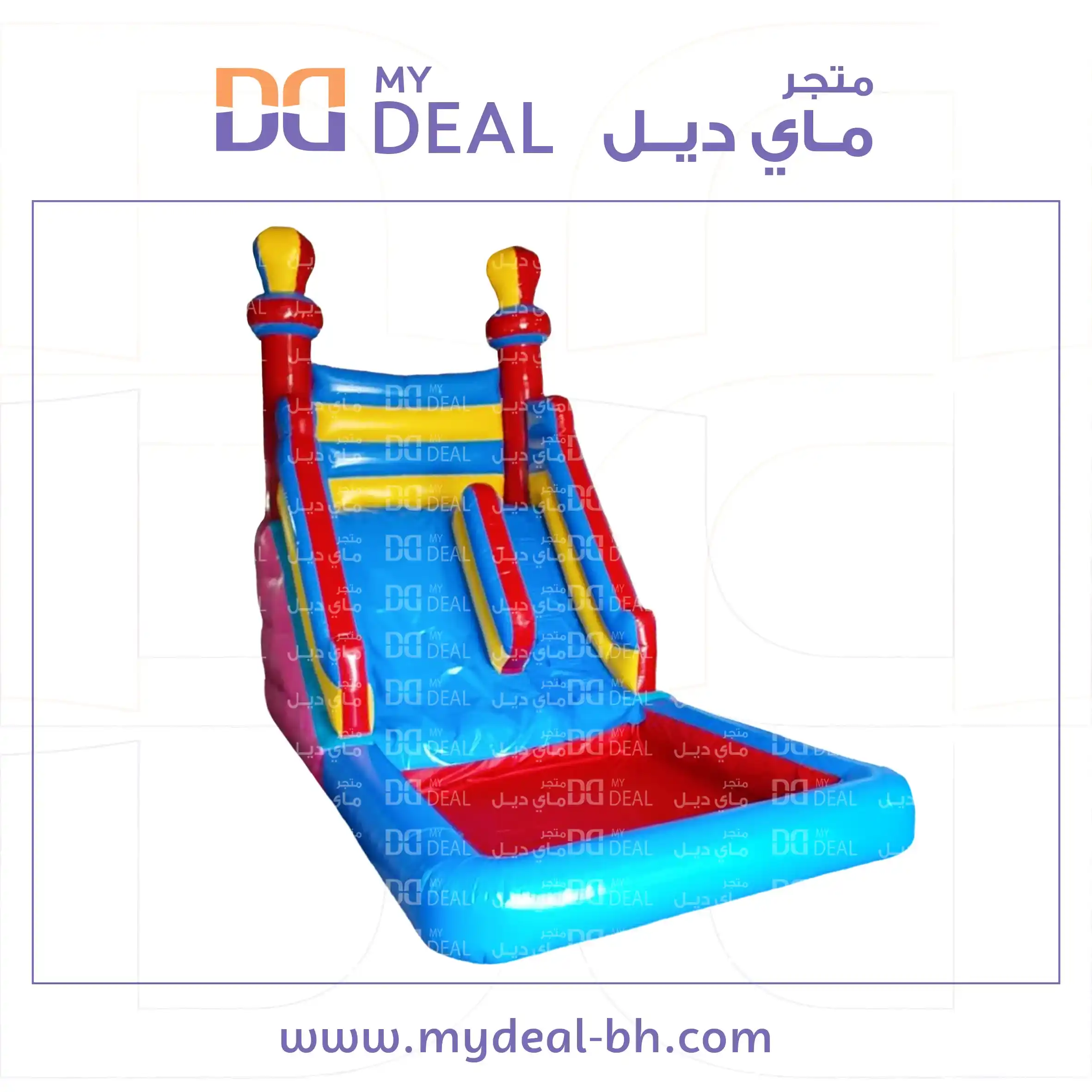 زحليقة مائية مع حوض طول ٥.٥٠ متر عرض ٤ متر الارتفاع ٥ متر