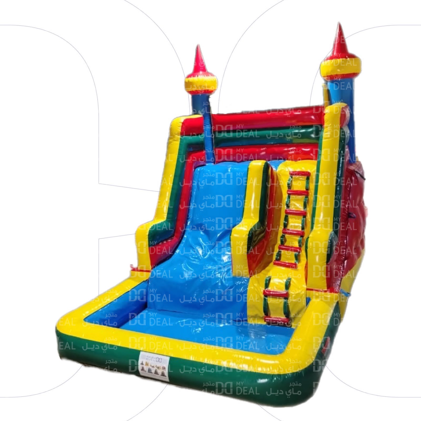 زحليقة مائية مع مسبح مائي 5*3.60*4.50 متر