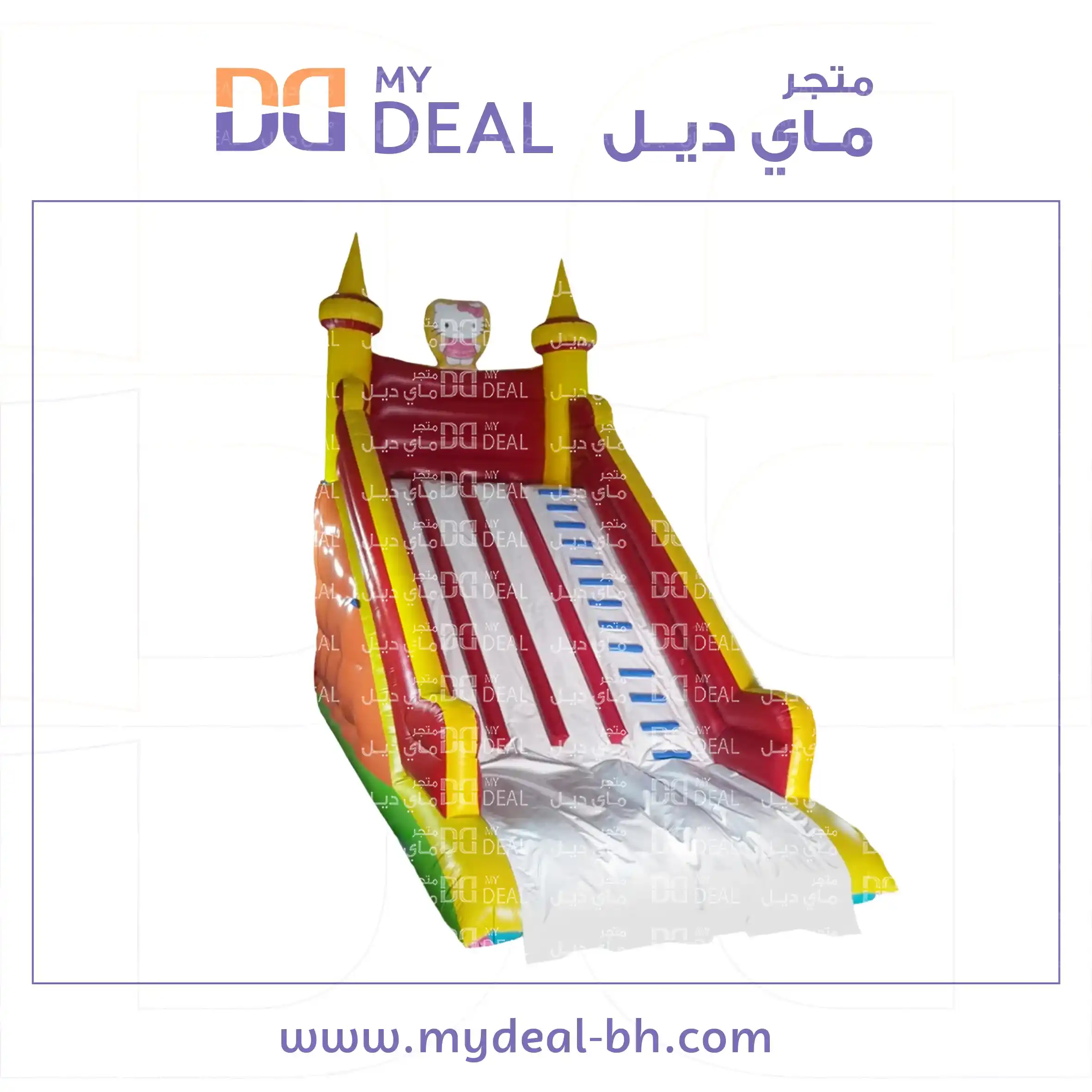 زحليقة هوائية ثلاث مسارات مع سلم بطول ٧ متر عرض ٤ متر ارتفاع ٧ متر
