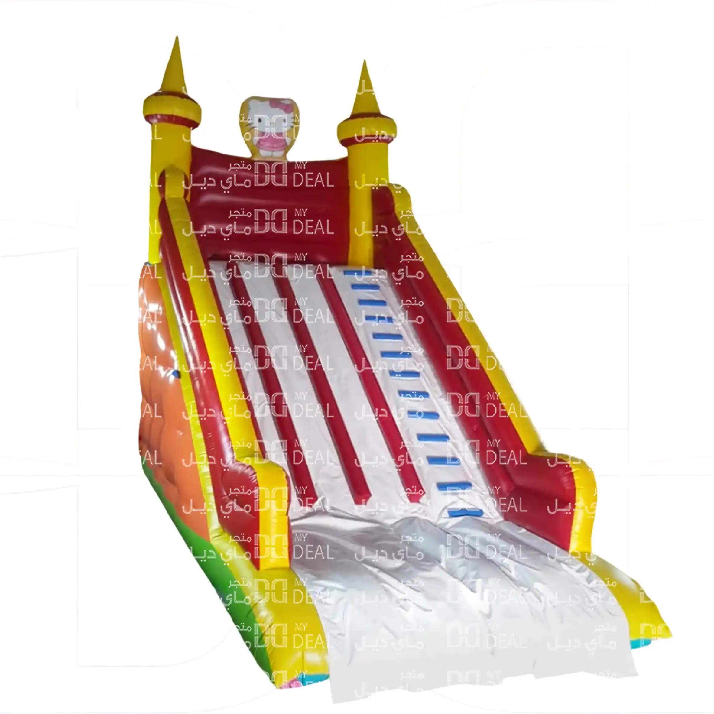 زحليقة هوائية ثلاث مسارات مع سلم بطول ٧ متر عرض ٤ متر ارتفاع ٧ متر