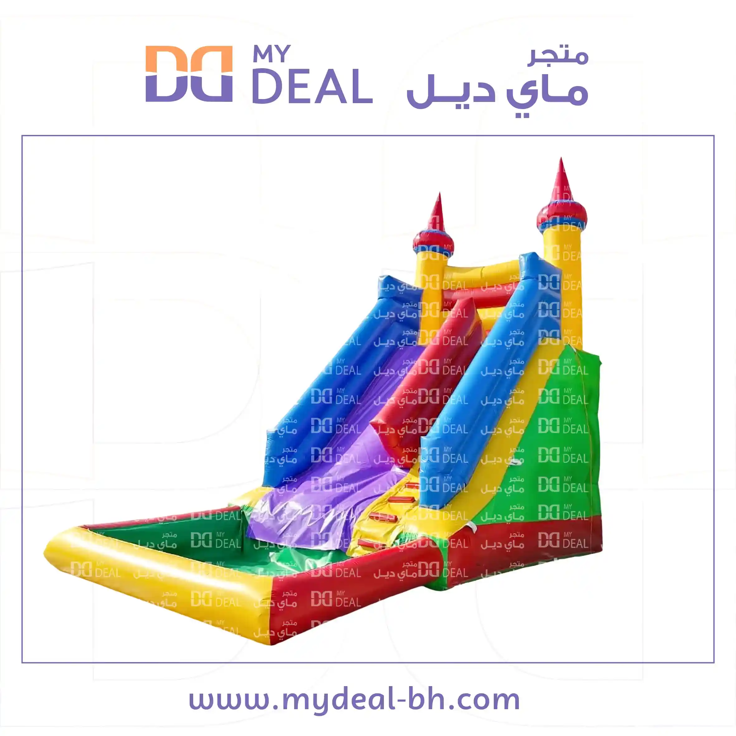 زحليقة مائية مع حوض وسلم الطول ٦ عرض ٤ ارتفاع ٦