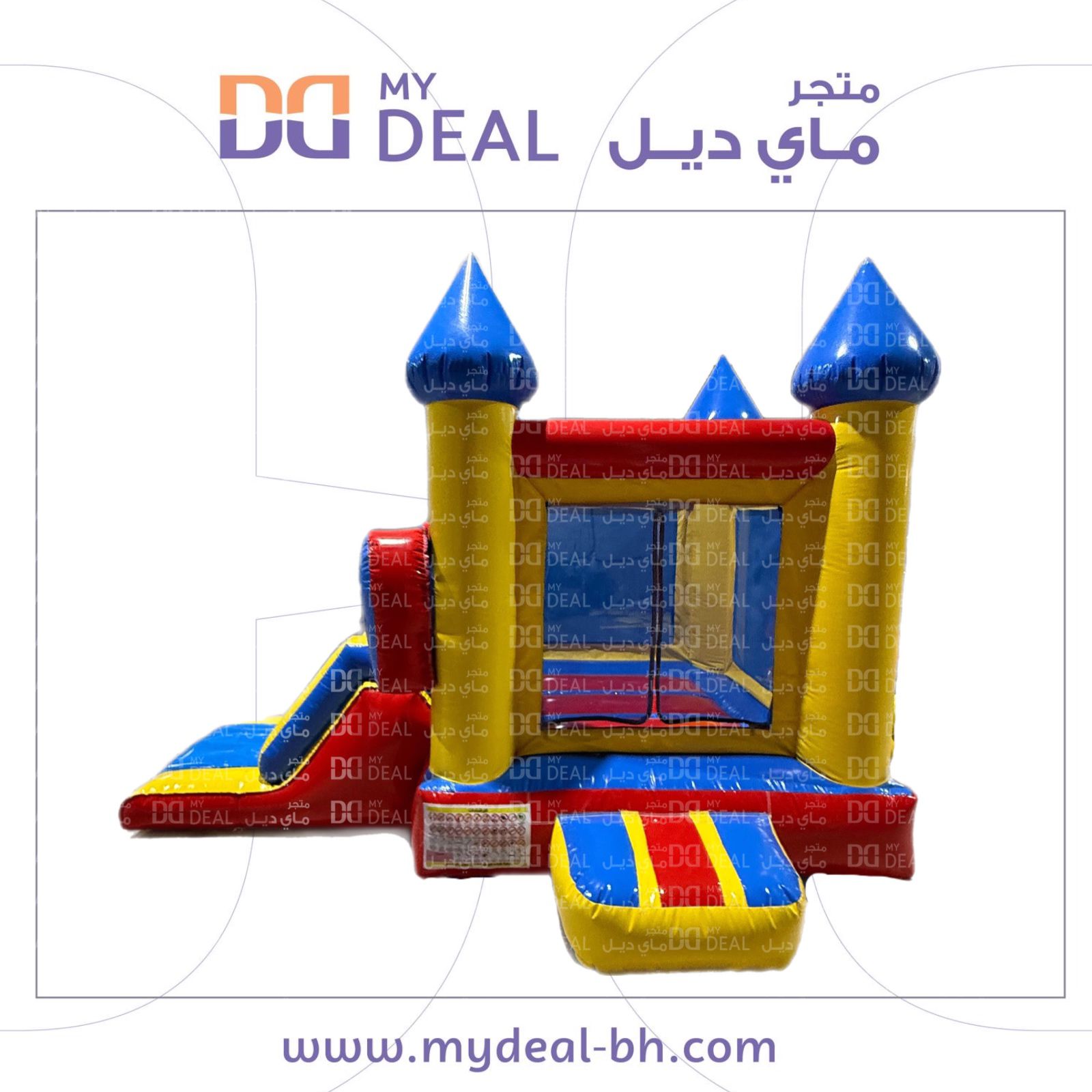 نطيطة مع زحليقة بشخصية المهرج – مقاس 3.5 × 2.5 × 2.7 متر