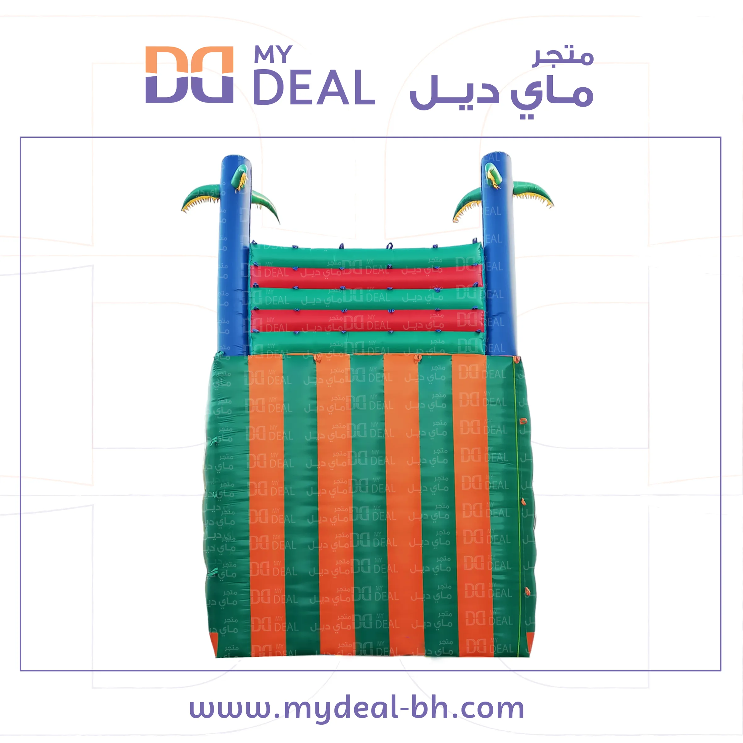 زحليقه اعمدة مشجرة وسلمين ونطيطة وجدار 11*6.60*10 متر