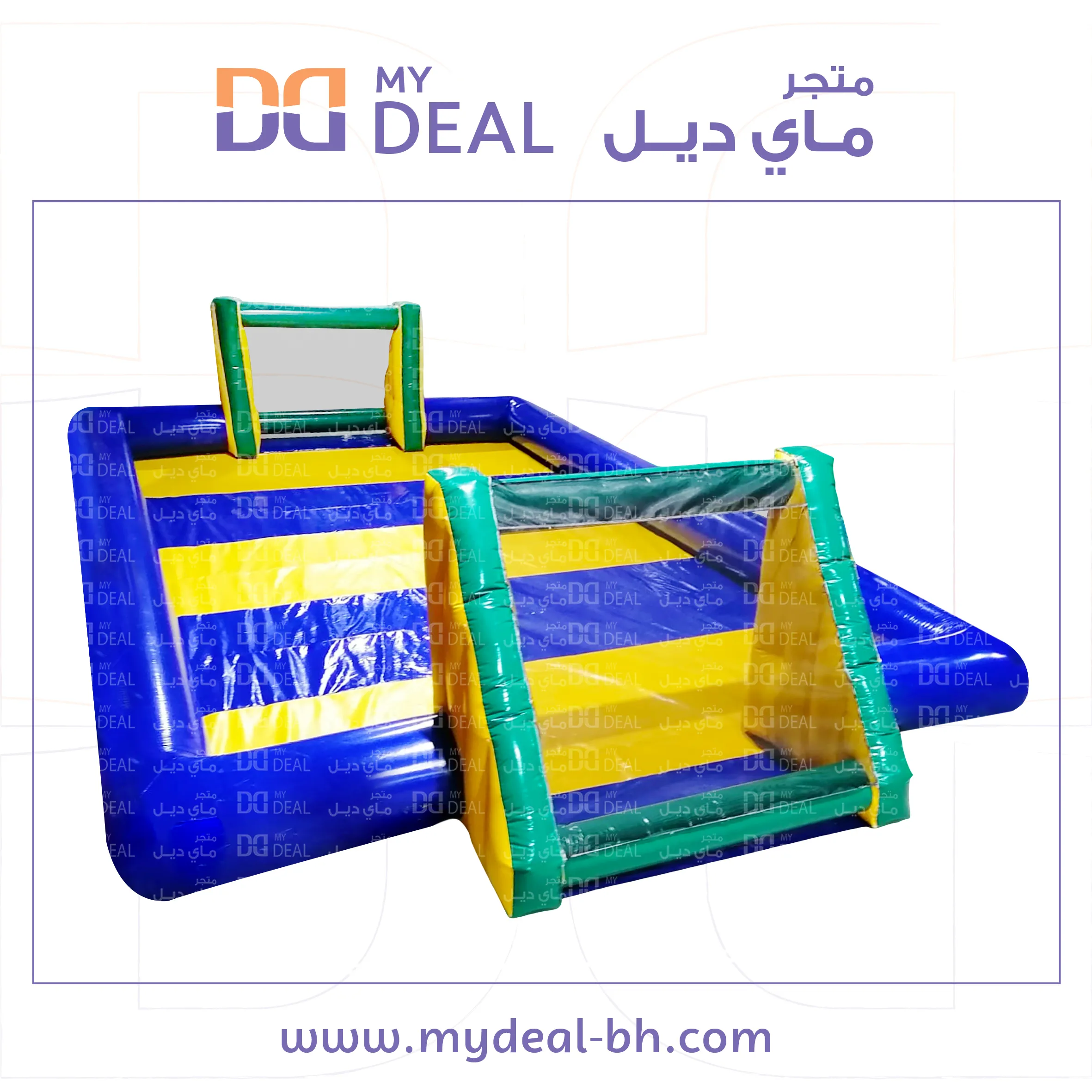 ملعب صابوني 12 في 6 لون ارضية ازرق واصفر