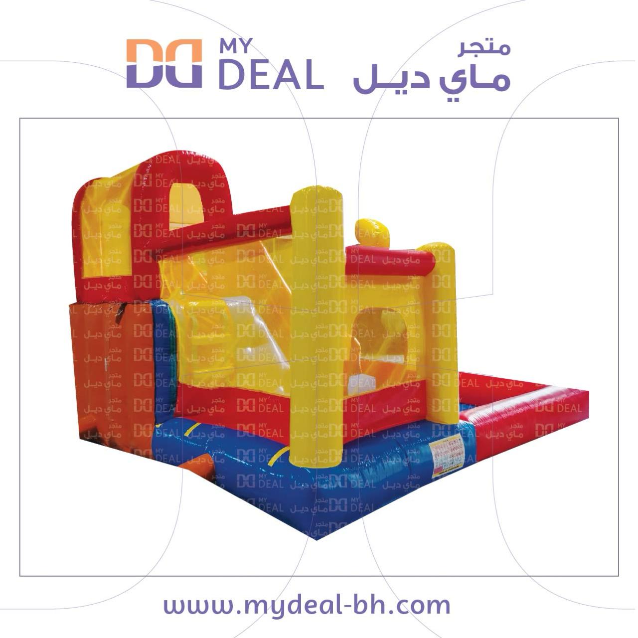 تاجير زحليقة مع نطيطة مع حوض تستخدم جافة ومائي 4* 4 *3 متر شخصية جيري