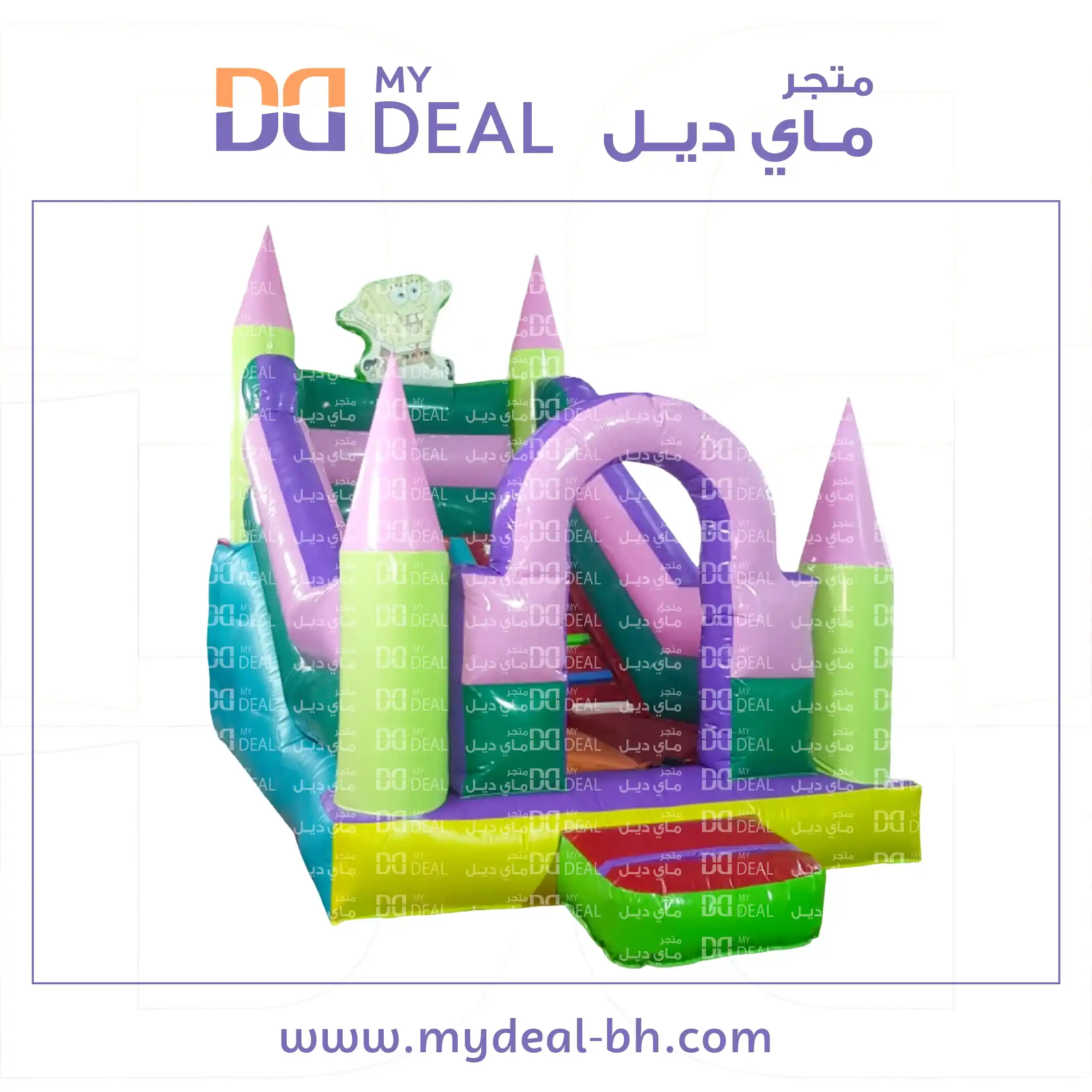 زحليقة ونطيطة مع سلم وبوابة ودرج وجدار الطول ٥.٢٠ متر العرض ٣ متر الار