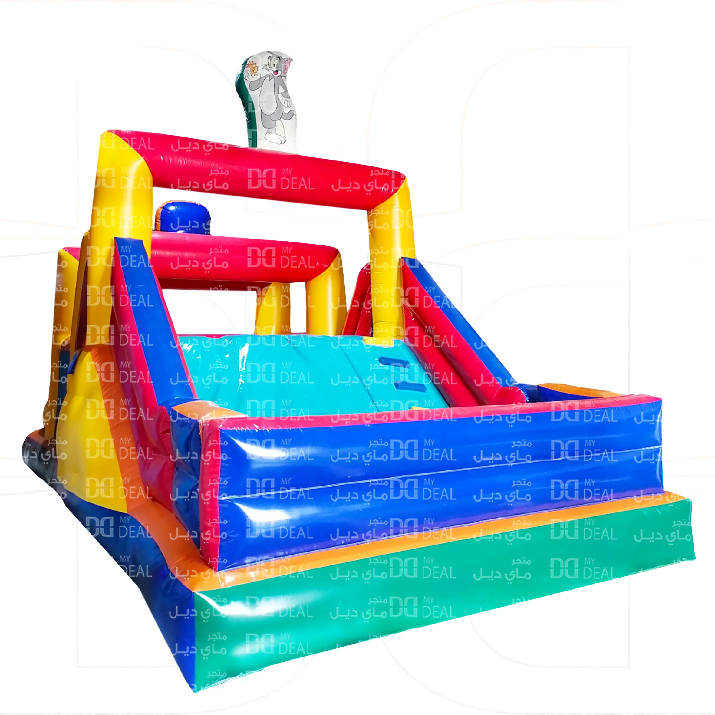 متاهه هوائية توم وجيري مع زحليقة وسلم ونطيطة وحواجز ونفقين8.70×4 متر
