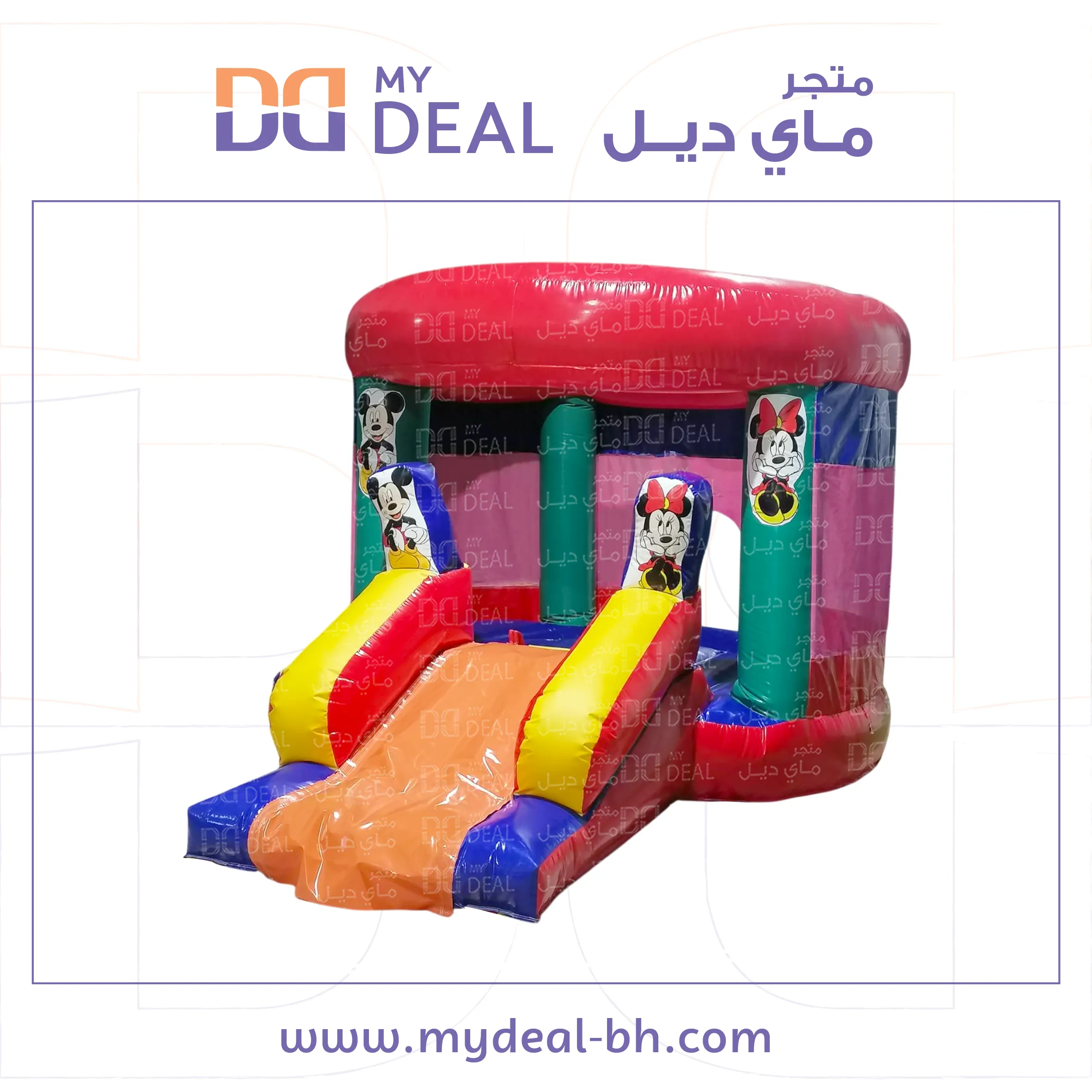 نقازه مع زحليقه مع شخصية ميكي ماوس 5.50* 3 *2.40 متر 
