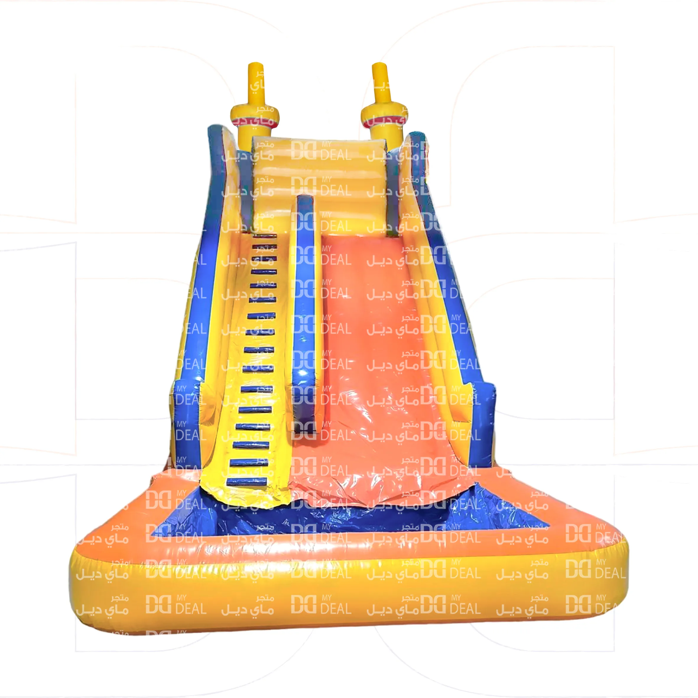 زحليقه مائية مع سلم وحوض مسبح 8 * 4 * 8 متر 