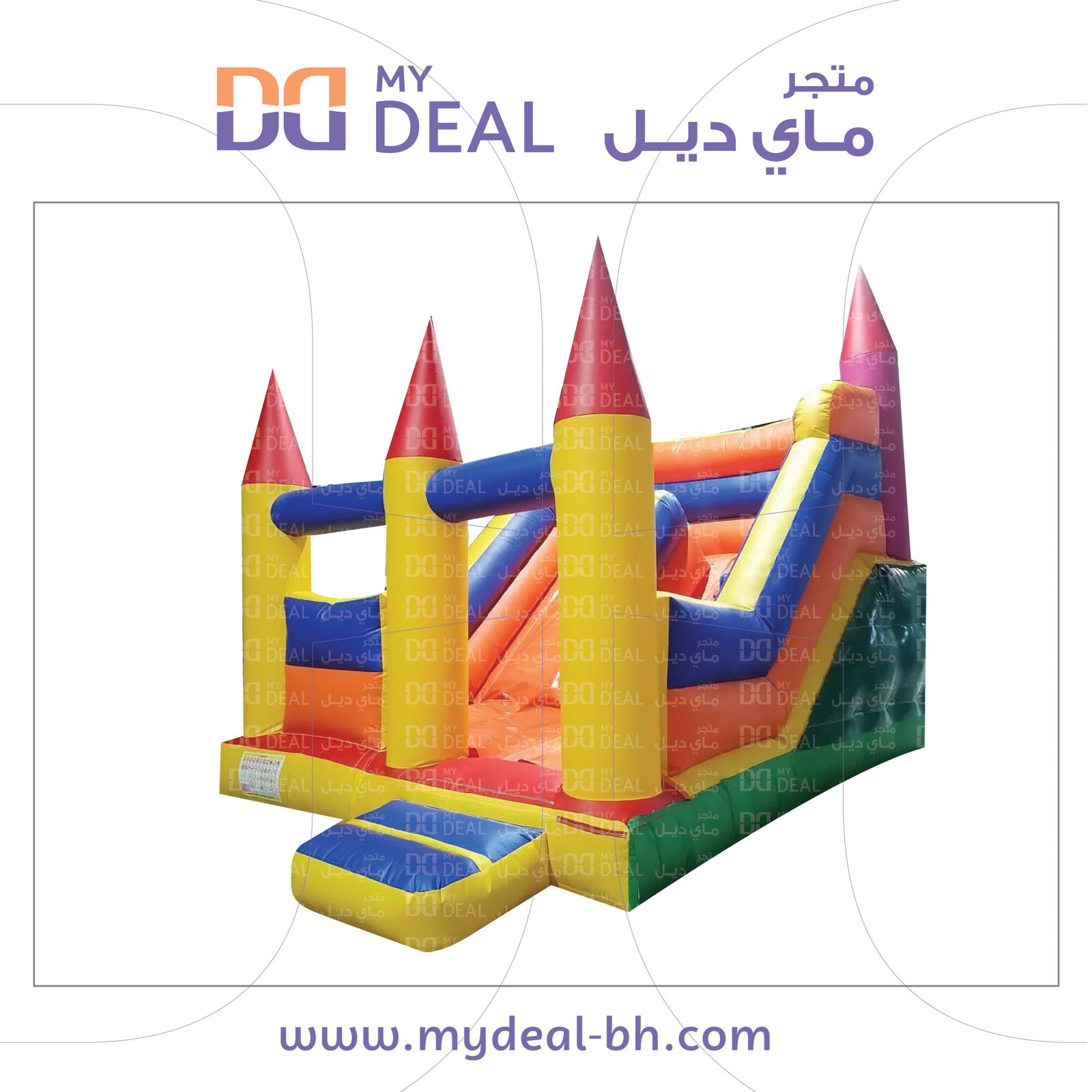 زحليقه ميكي ماوس مع نطيطه ودرج وبوابة 5.70* 3.60* 4.50 متر