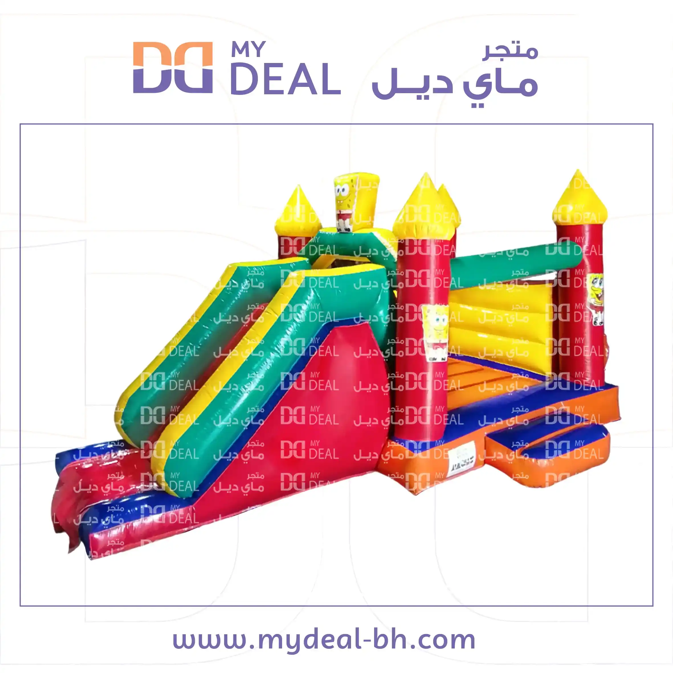 نطيطة مع زحليقة شخصية سبونج بوب 5.50* 3.80 *3 متر