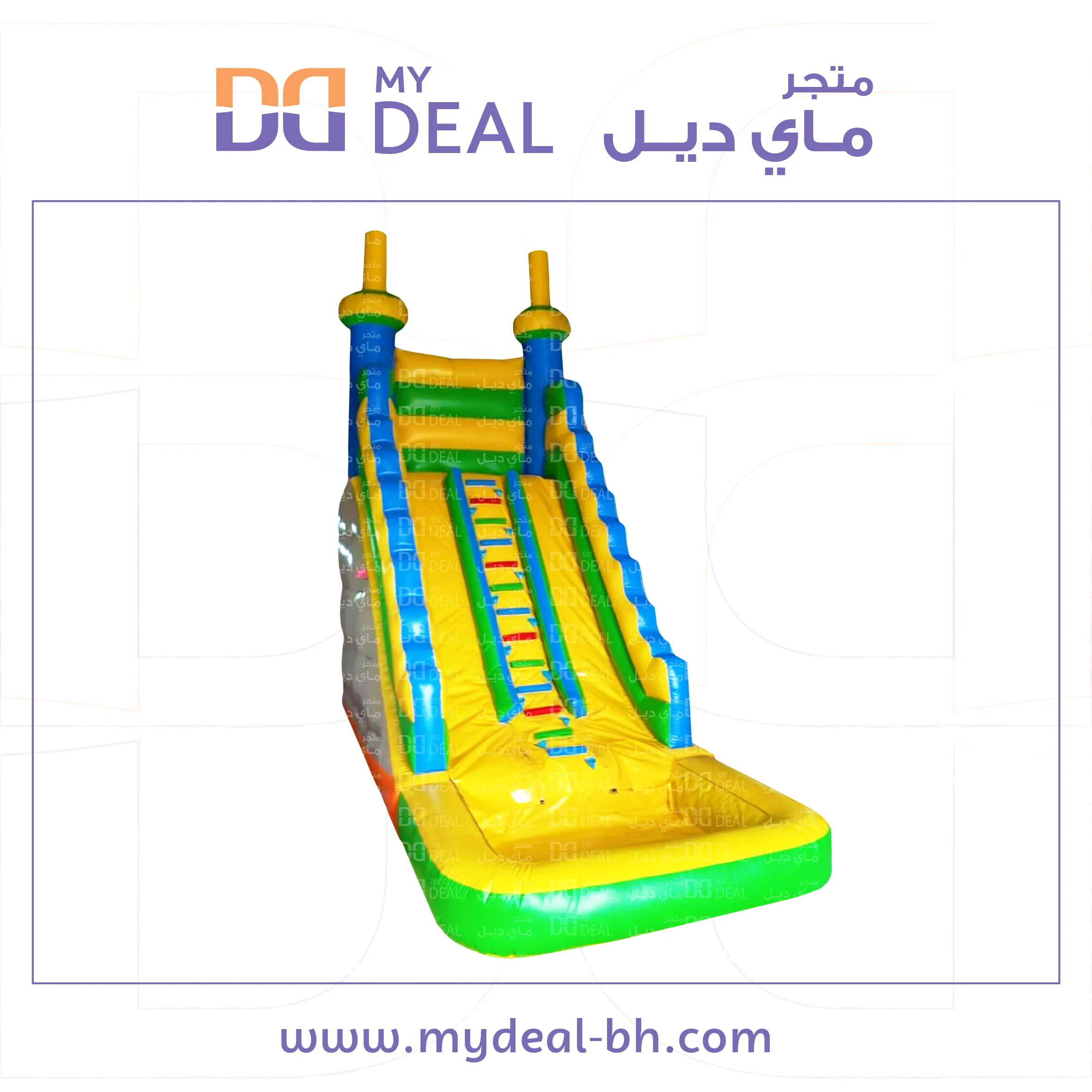 زحليقة مع مسبح مائي ومسارين طول 7 عرض 3.30 ارتفاع 7 متر