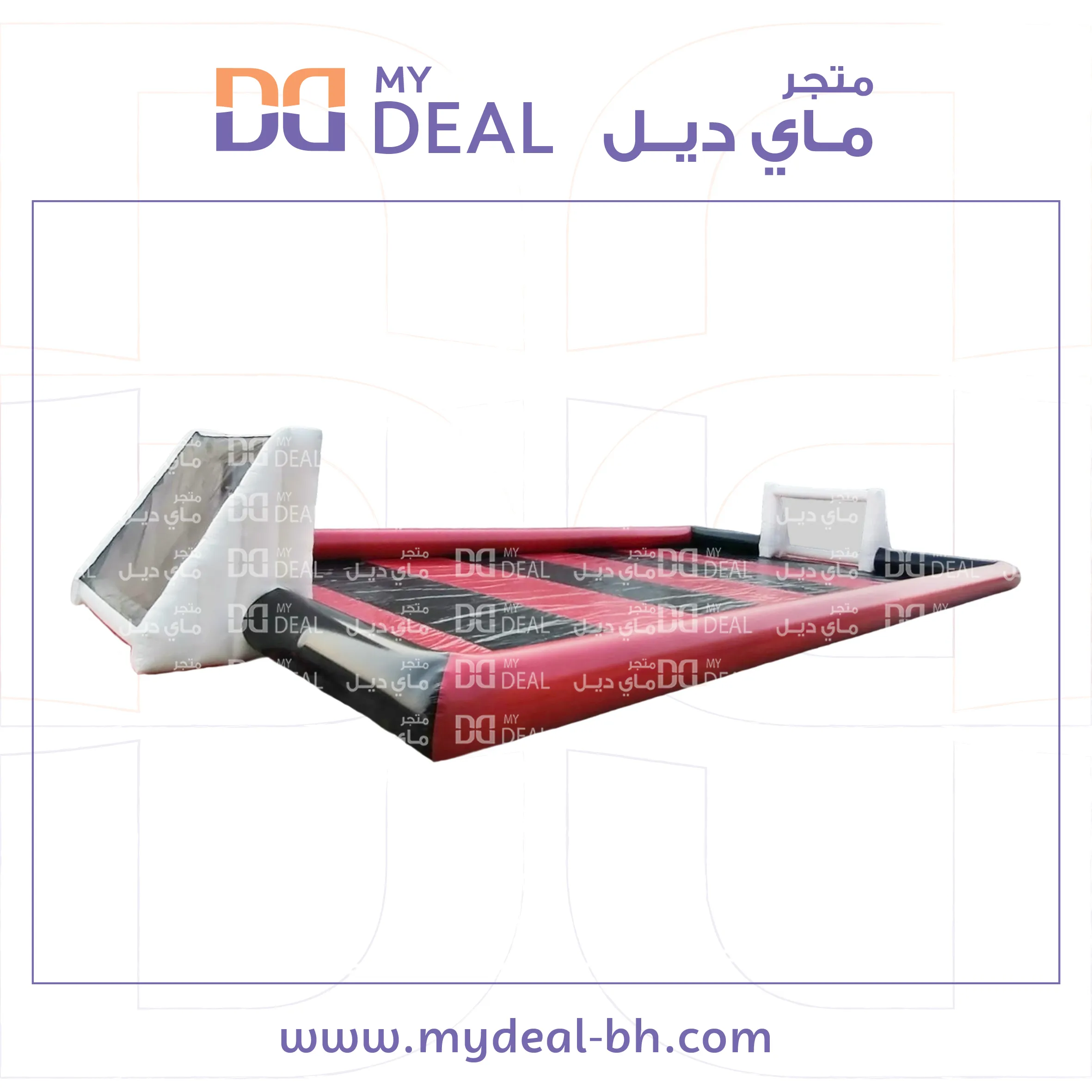 ملعب صابوني ضخم 24 *12  متر لون أسود وأحمر 