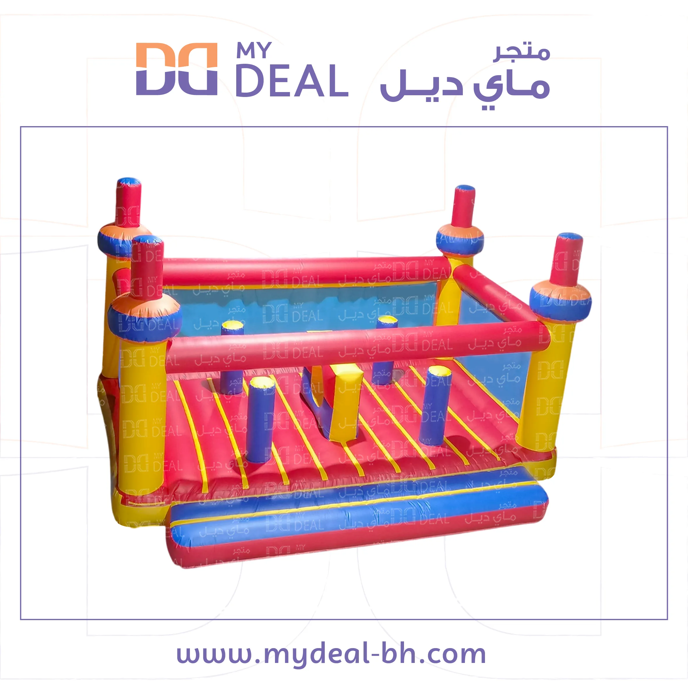 بيت هزاز مع متاهه مع درج كبير وشبك ونفق واعمدة  6*4 متر