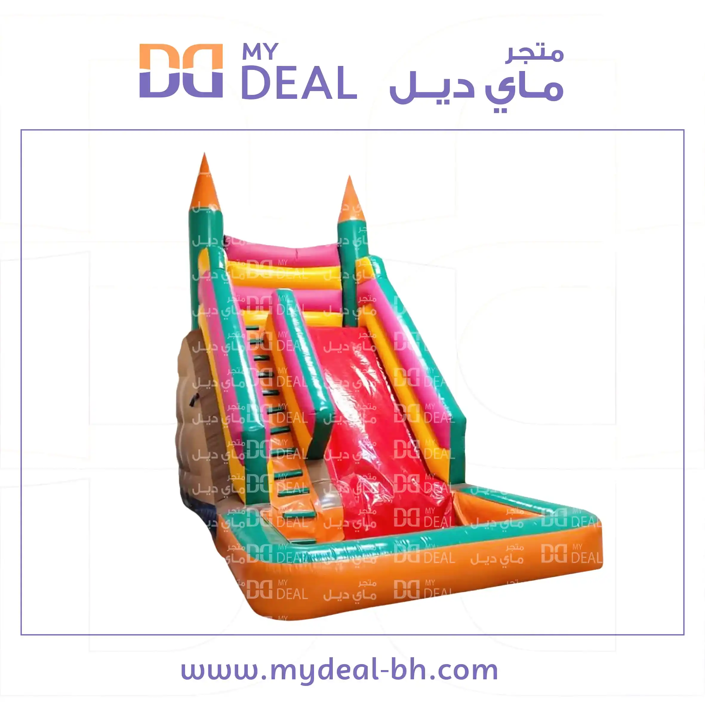زحليقة مائية مع حوض الطول ٦ متر عرض ٤ متر ارتفاع ٦ متر