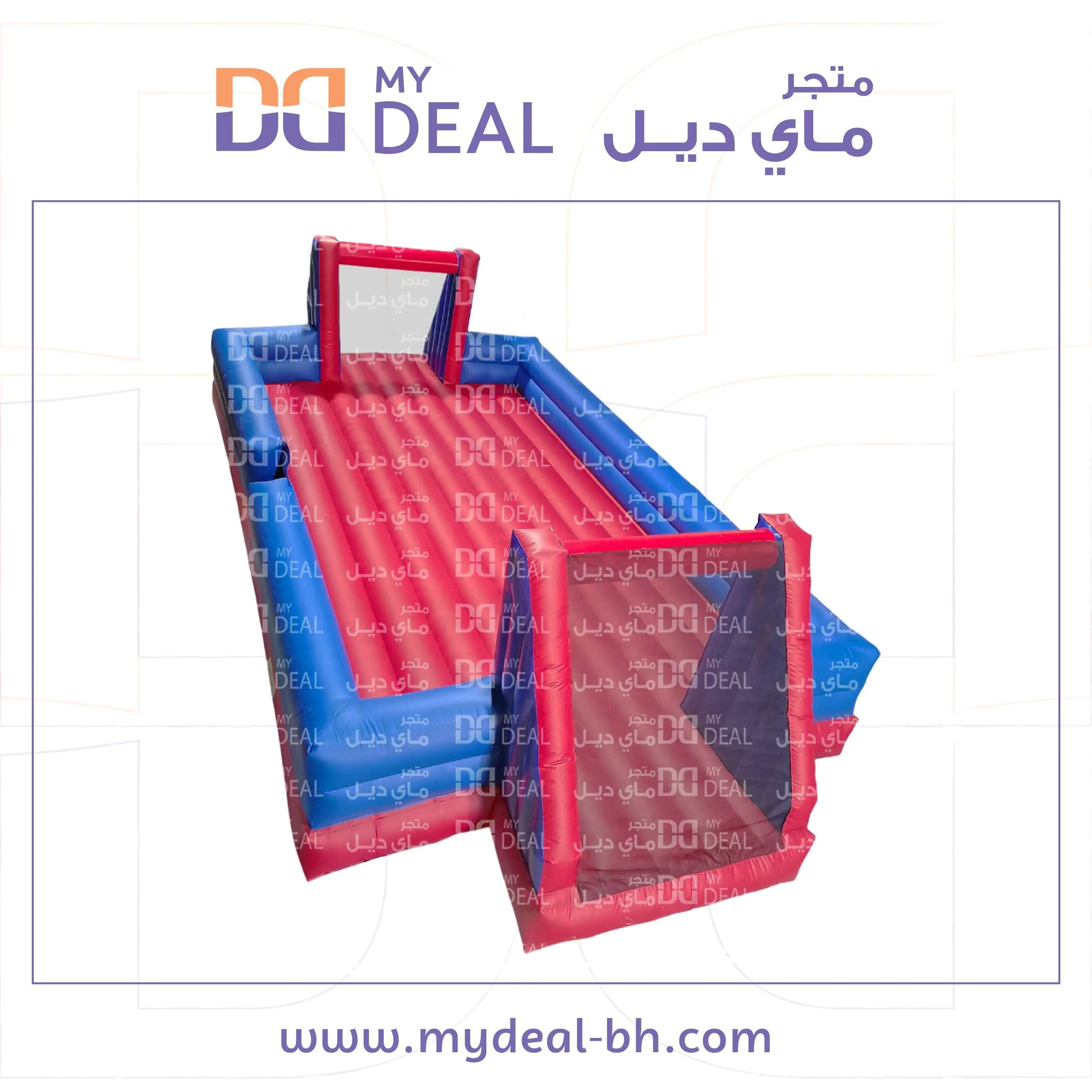 ملعب صابوني ارضيه نفخ احمر وازرق 10 * 5