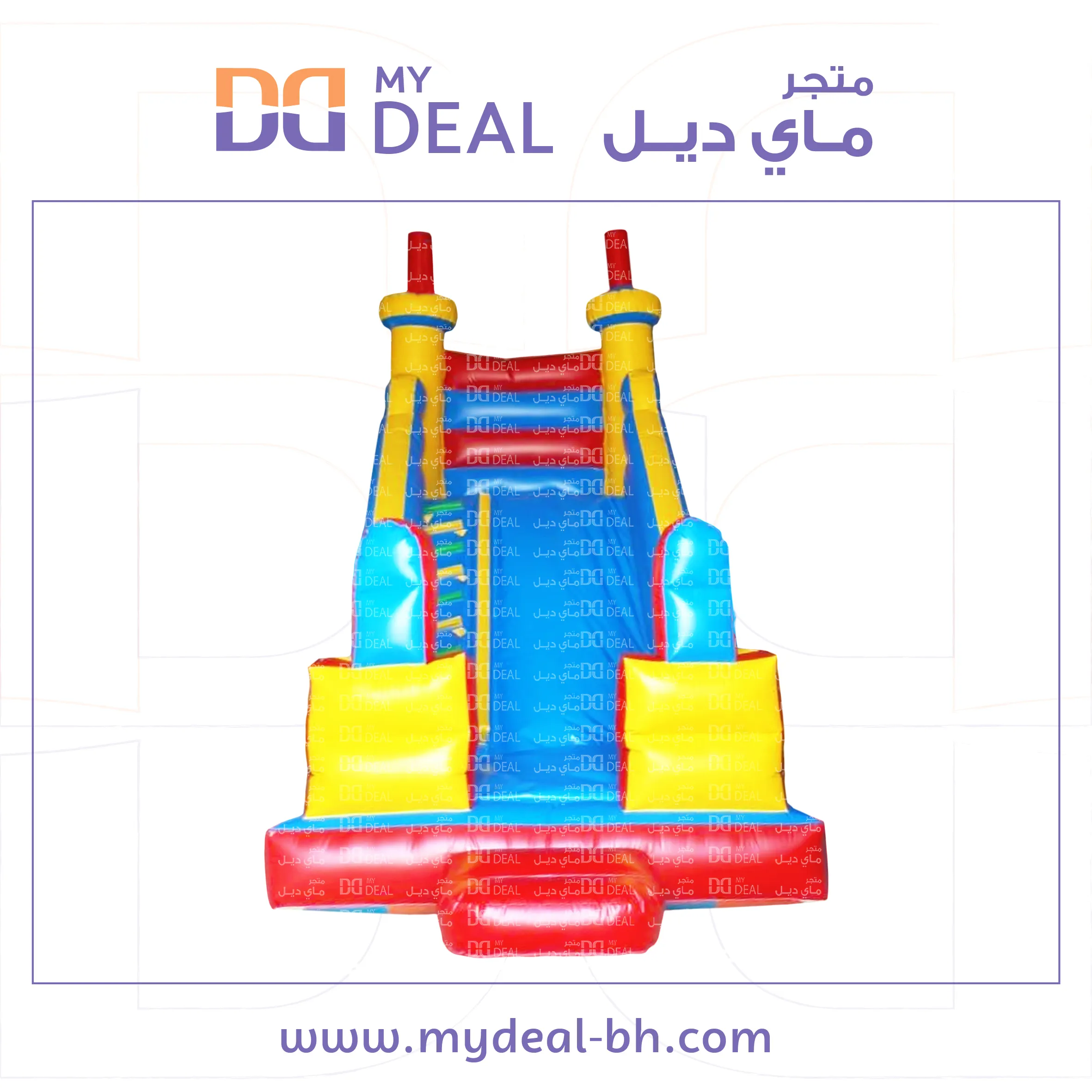زحليقة  مع بوابة وجدار ومساكات يد ودرج 6.7* 3.3 * 6 متر