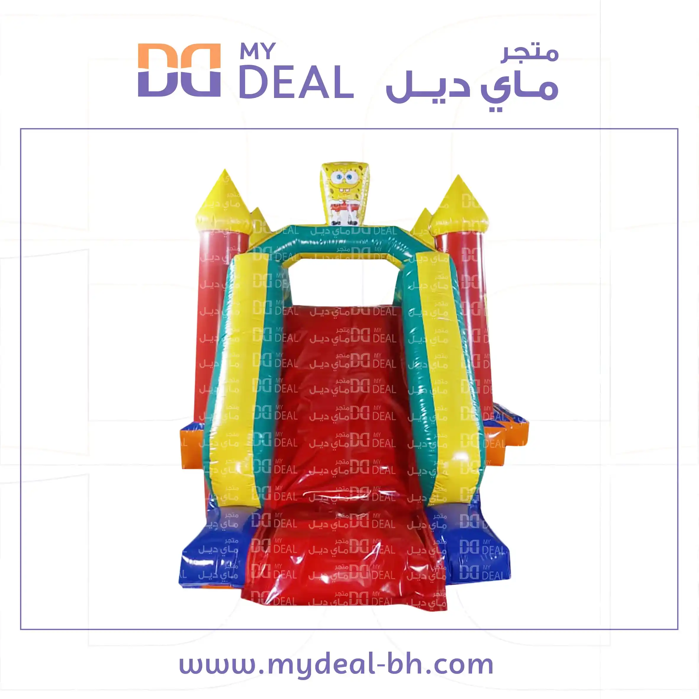 نطيطة مع زحليقة شخصية سبونج بوب 5.50* 3.80 *3 متر