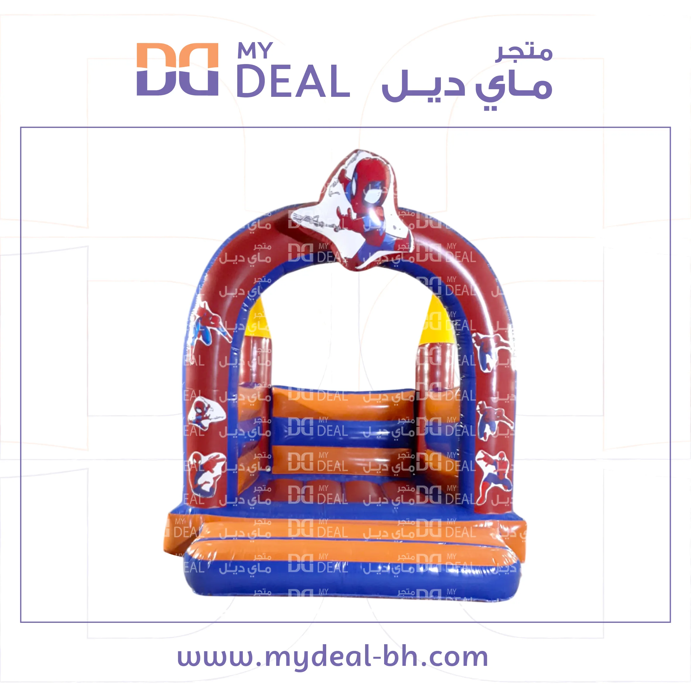 بيت هزاز ،نطيطة هوائية شخصية سبايدر مان مع درج كبير 4 * 3متر