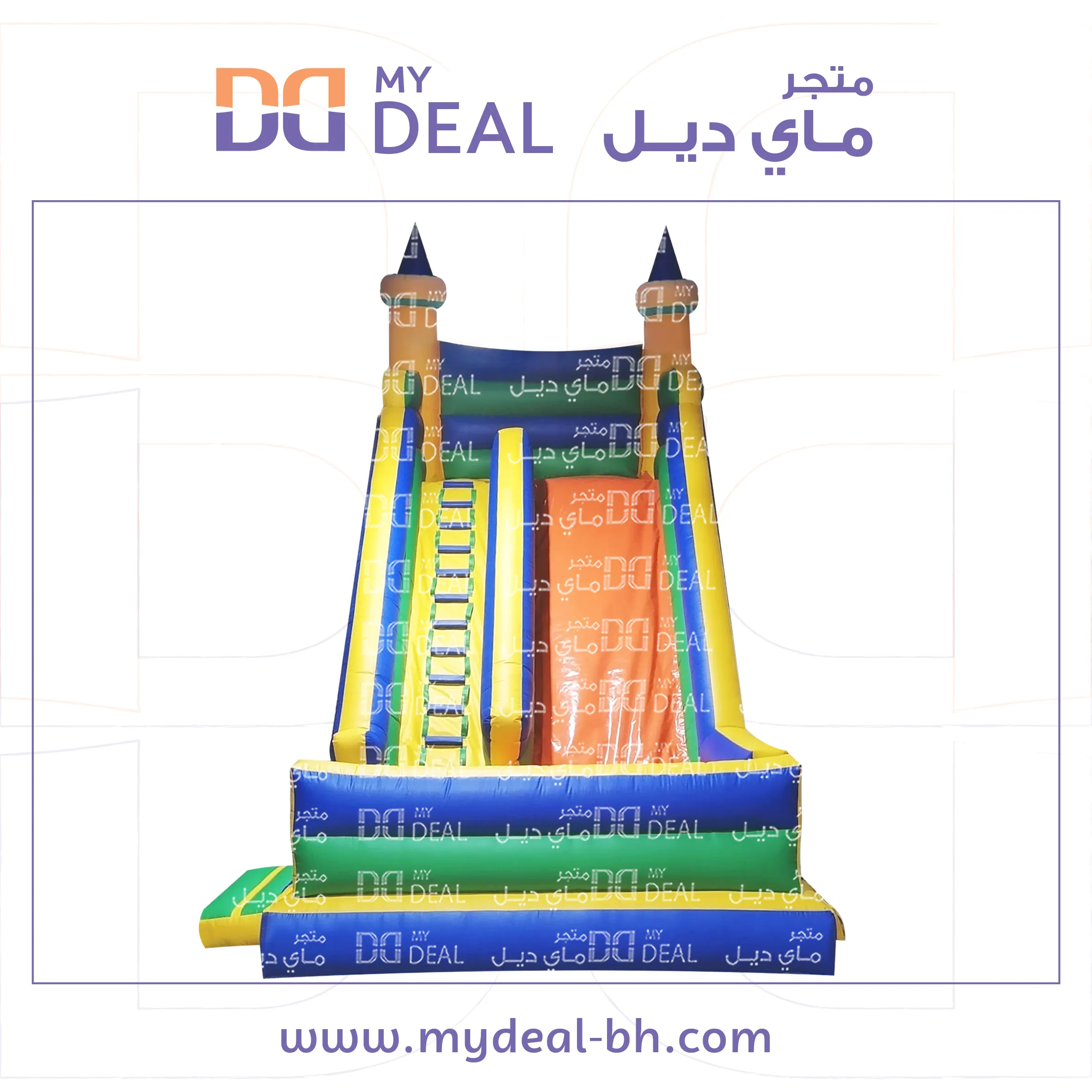 زحليقه سلايد مع نطيطة وجدار وبوابه ودرج 7 في 4.5 في 7 متر 