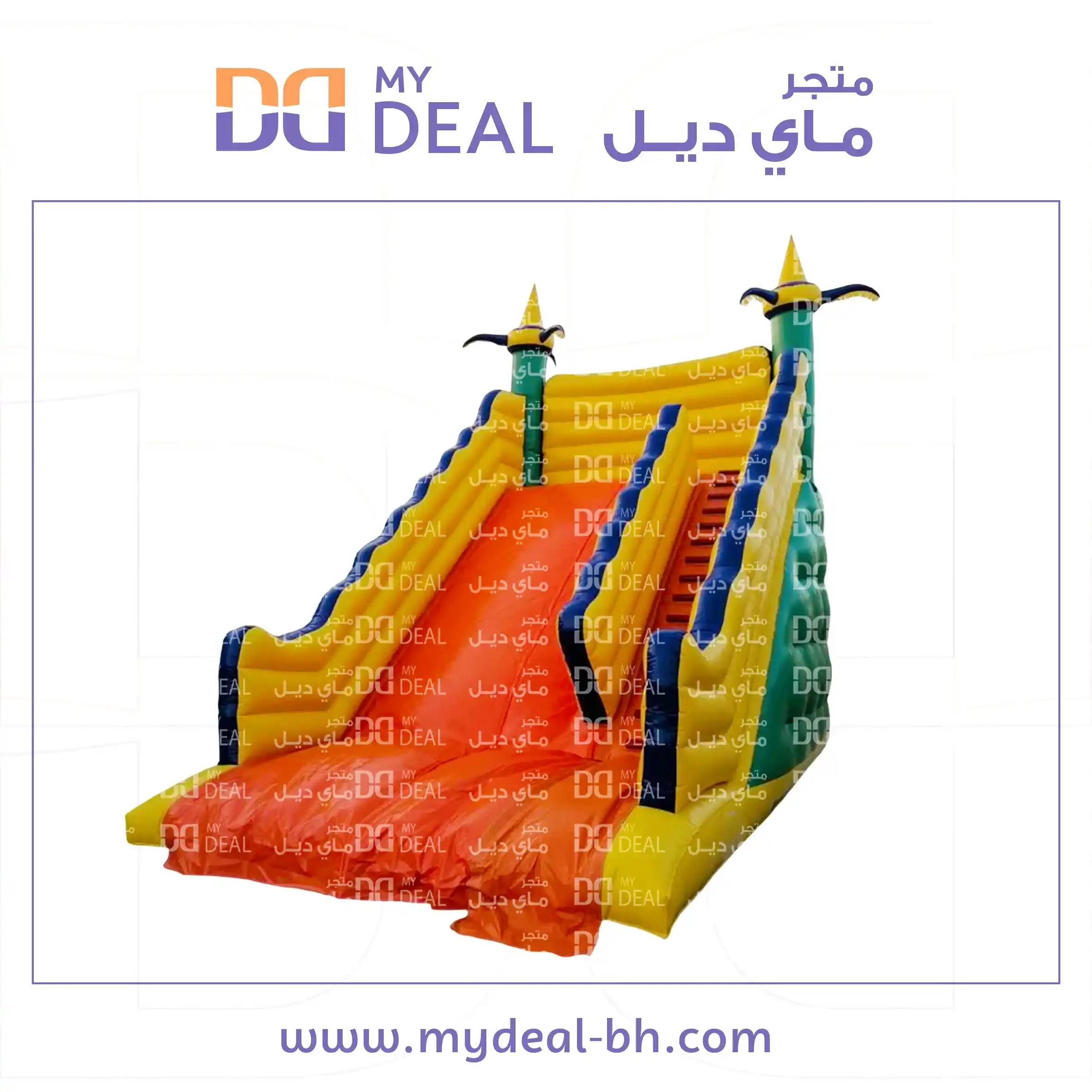 زحليقة هوائية ترفيهية مع أعمدة مشجرة الطول ٨ متر العرض ٥.٢٥ متر الارتف