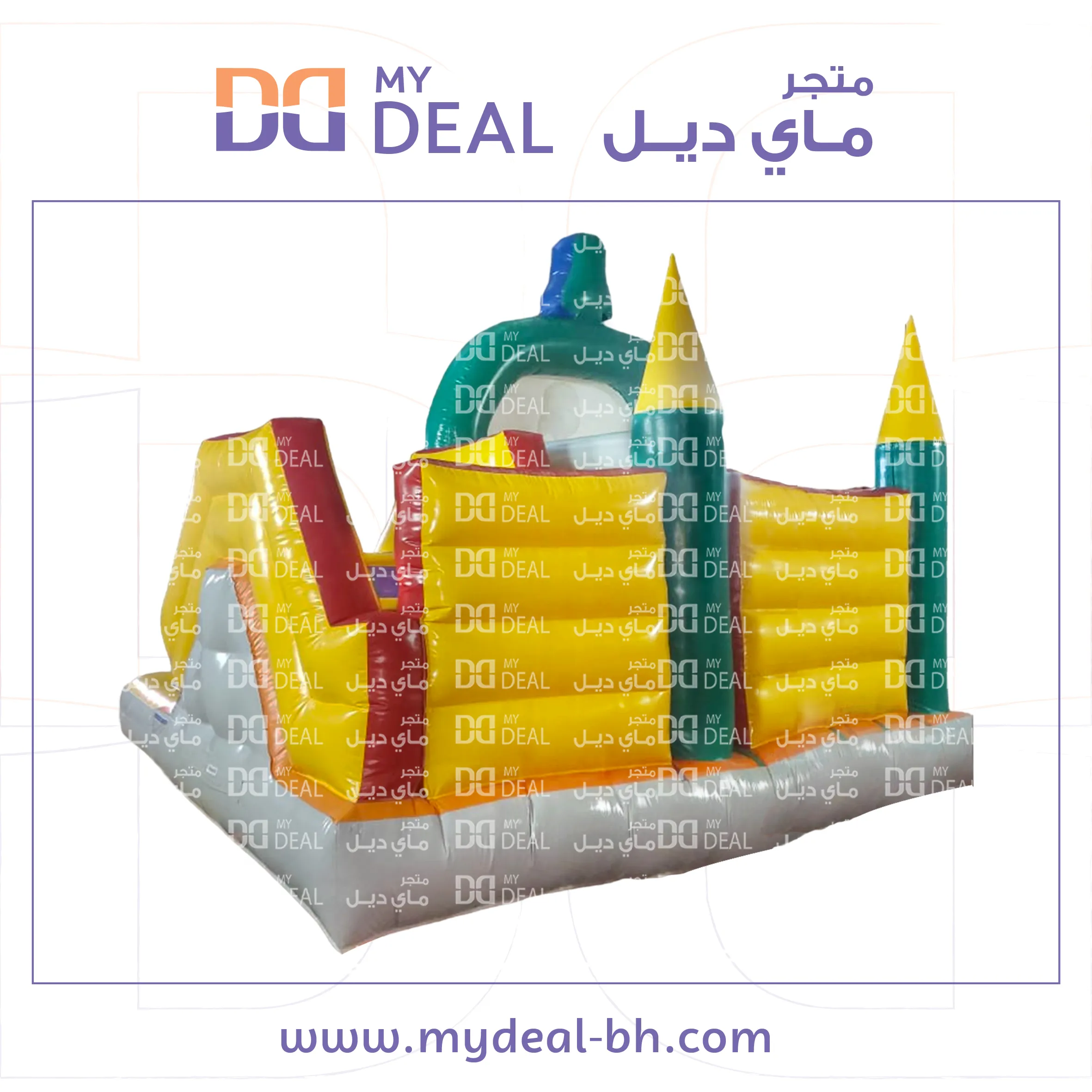 نطيطة مع زحليقه وسلم وحوض مسبح مائى 5 * 5 متر