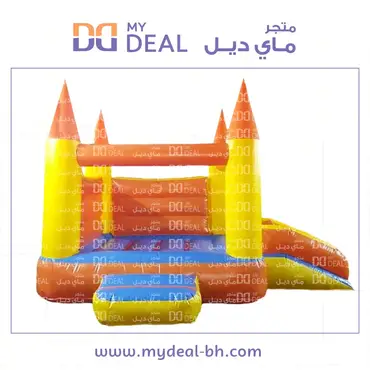نطيطة هوائية مع زحليقة جانبية ودرج كبير  4.50* 3.50 متر