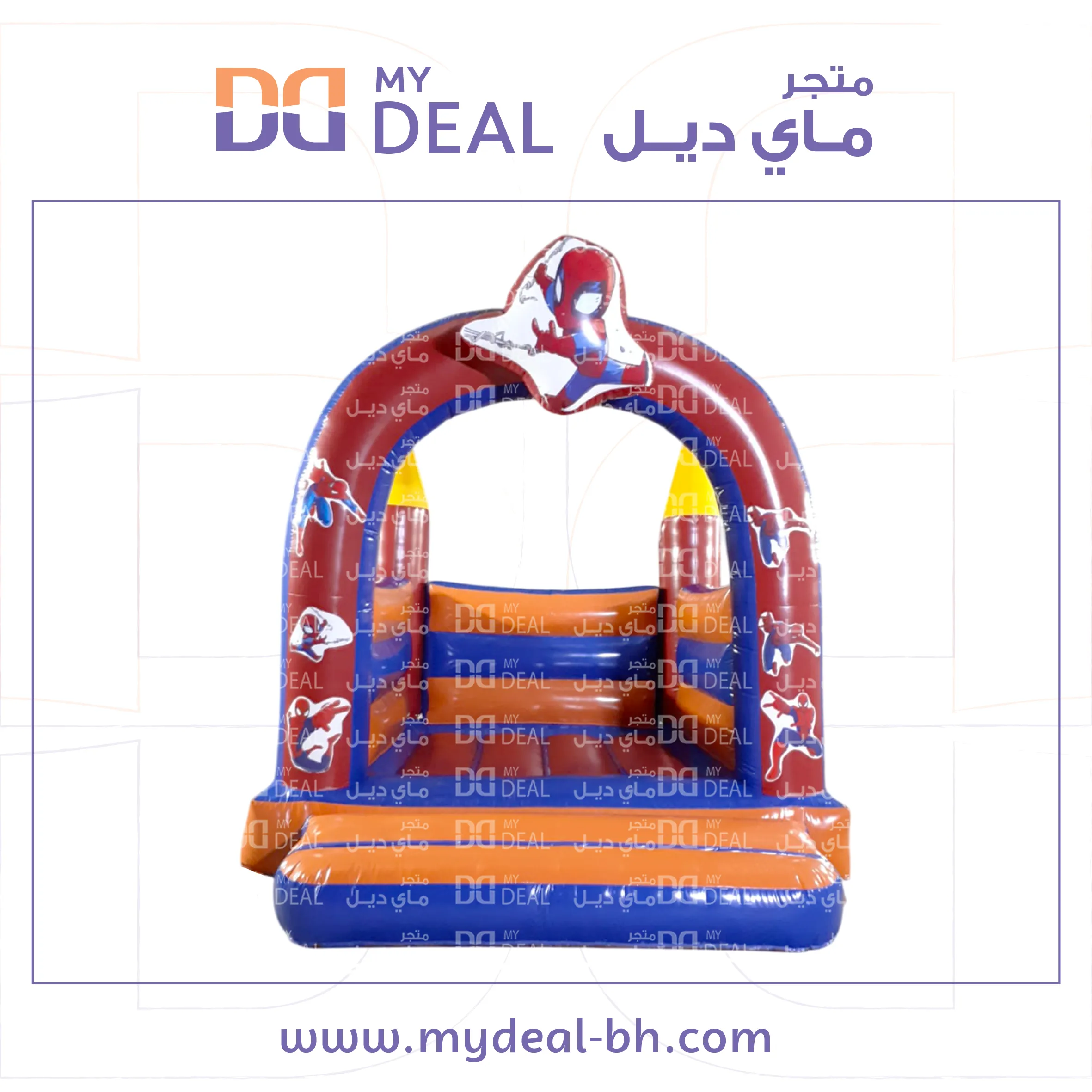 بيت هزاز ،نطيطة هوائية شخصية سبايدر مان مع درج كبير 4 * 3متر