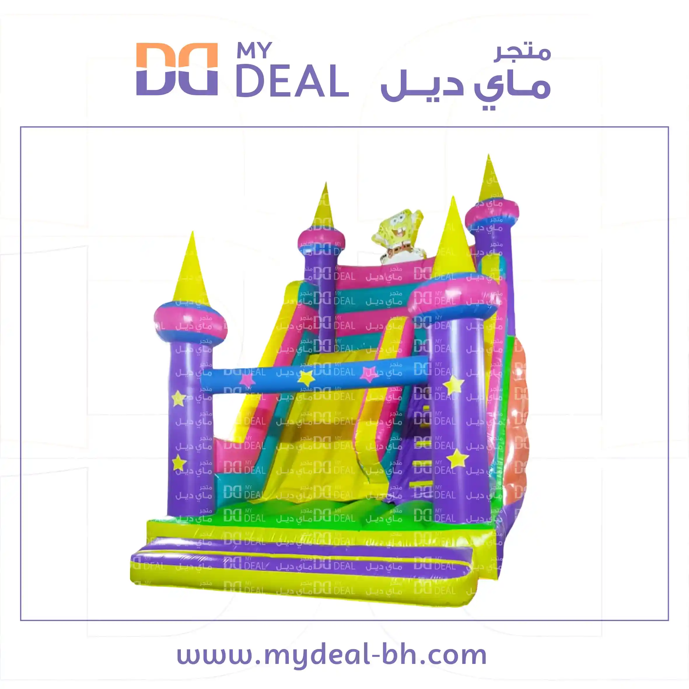 زحليقة مع نطيطة وسلم ودرج كبير الطول ٦ متر العرض 4 متر الارتفاع ٦ متر