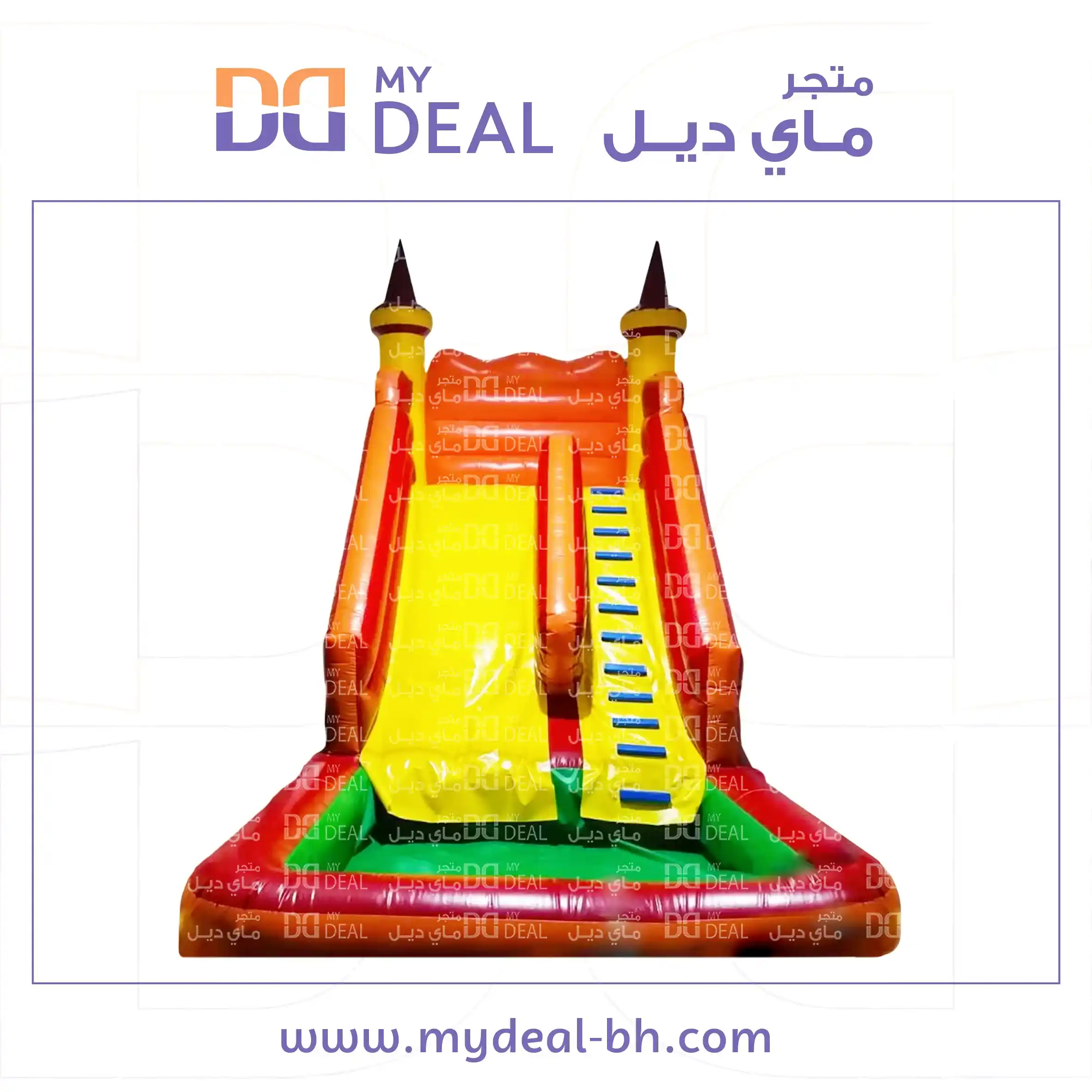 زحليقة طول ٧ متر عرض ٤ متر  ارتفاع ٧ متر مع حوض مائي