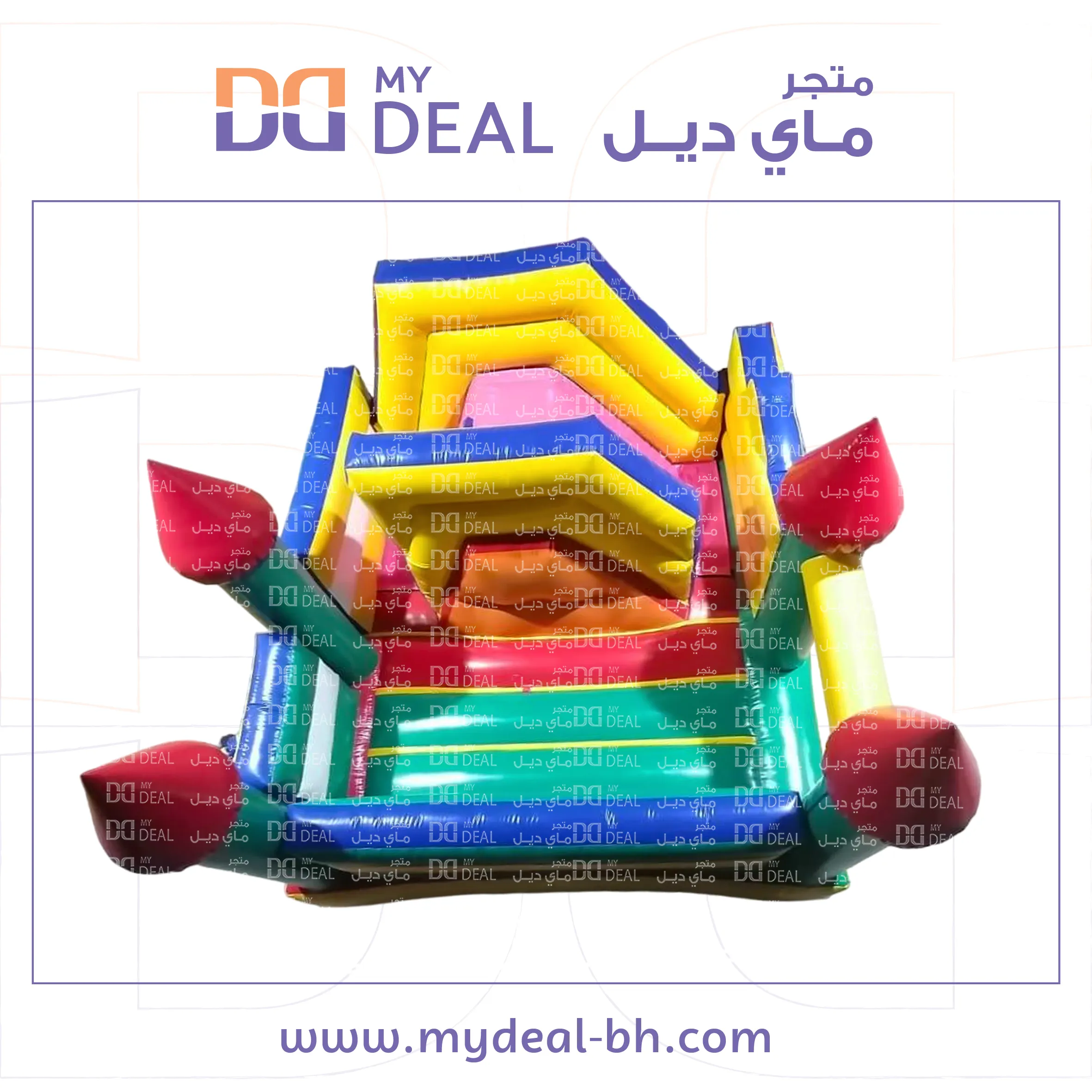 نطيطة وزحليقة سبايدر مان جانبية وجدار وسلم4*4 متر