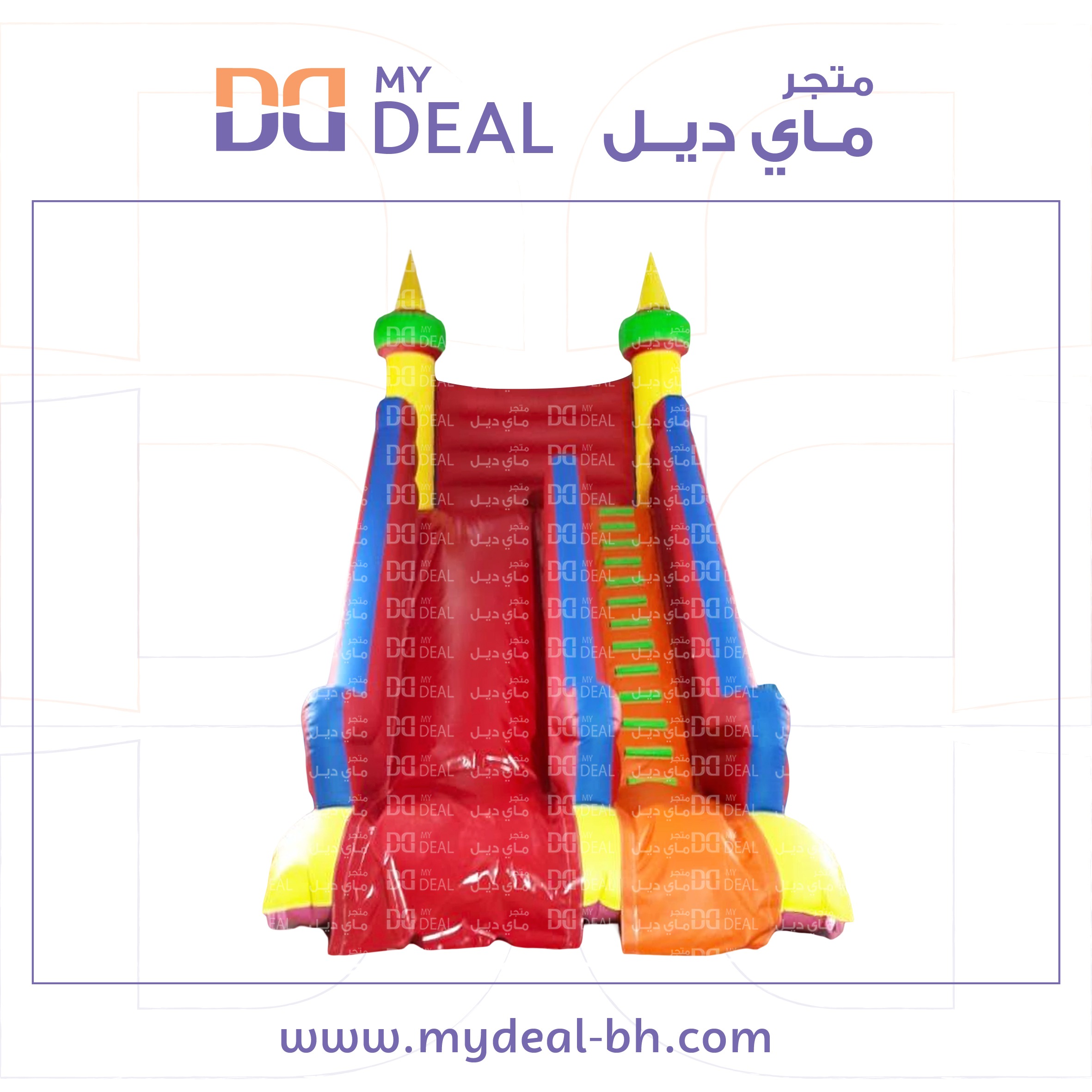 زحليقة هوائية مع سلم الطول ٦متر العرض ٤ متر الارتفاع ٦متر