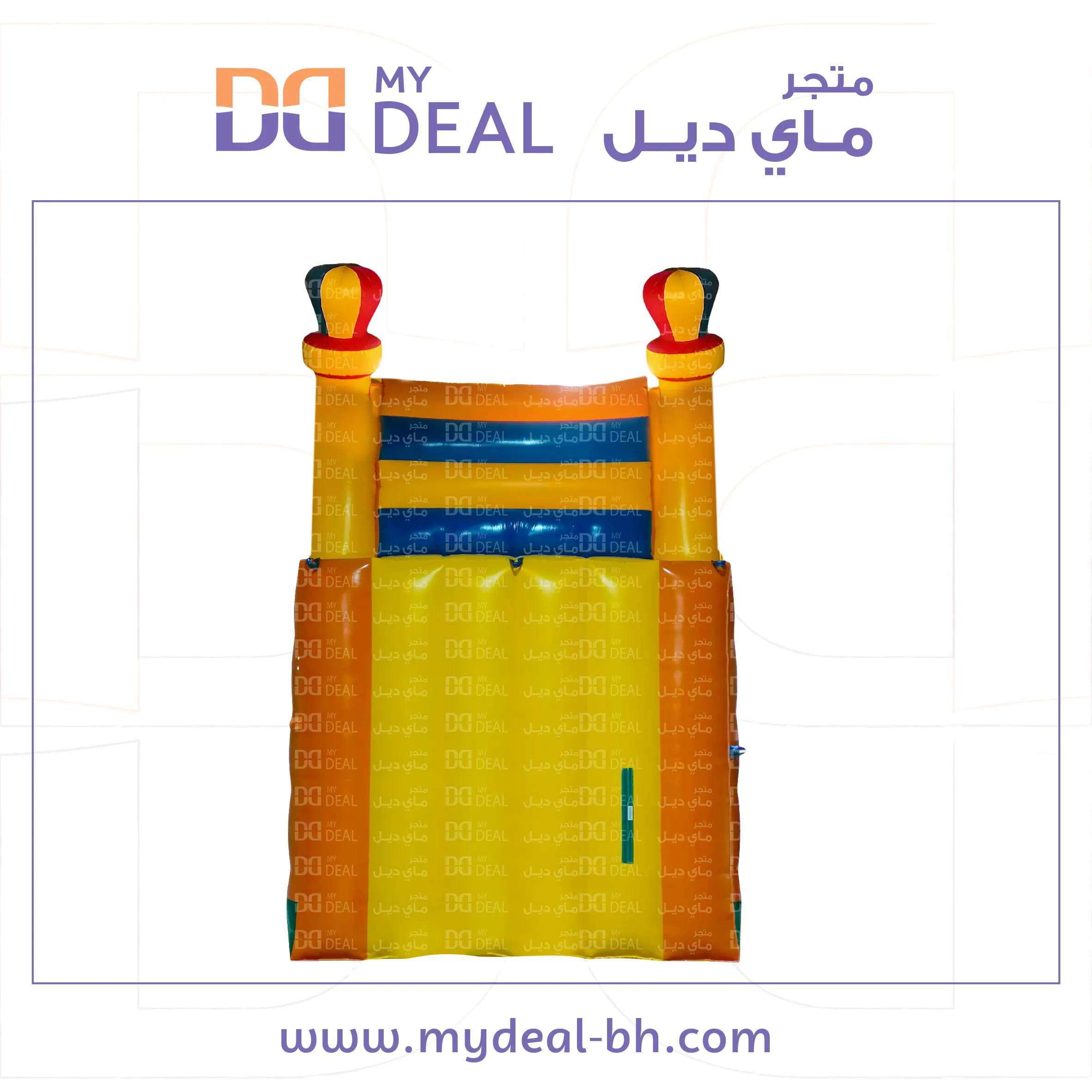 زحليقة مع سلم ونطيطة وجدار مدرج وبوابه ودرج طول7.70*4*7 متر
