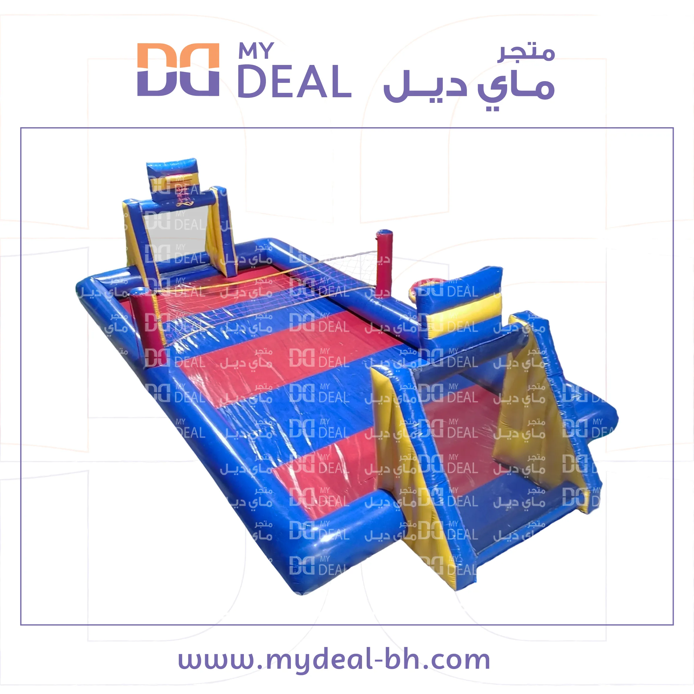 ملعب صابوني متعدد الاستخدام مع سلة وطائرة 12 * 5 متر 