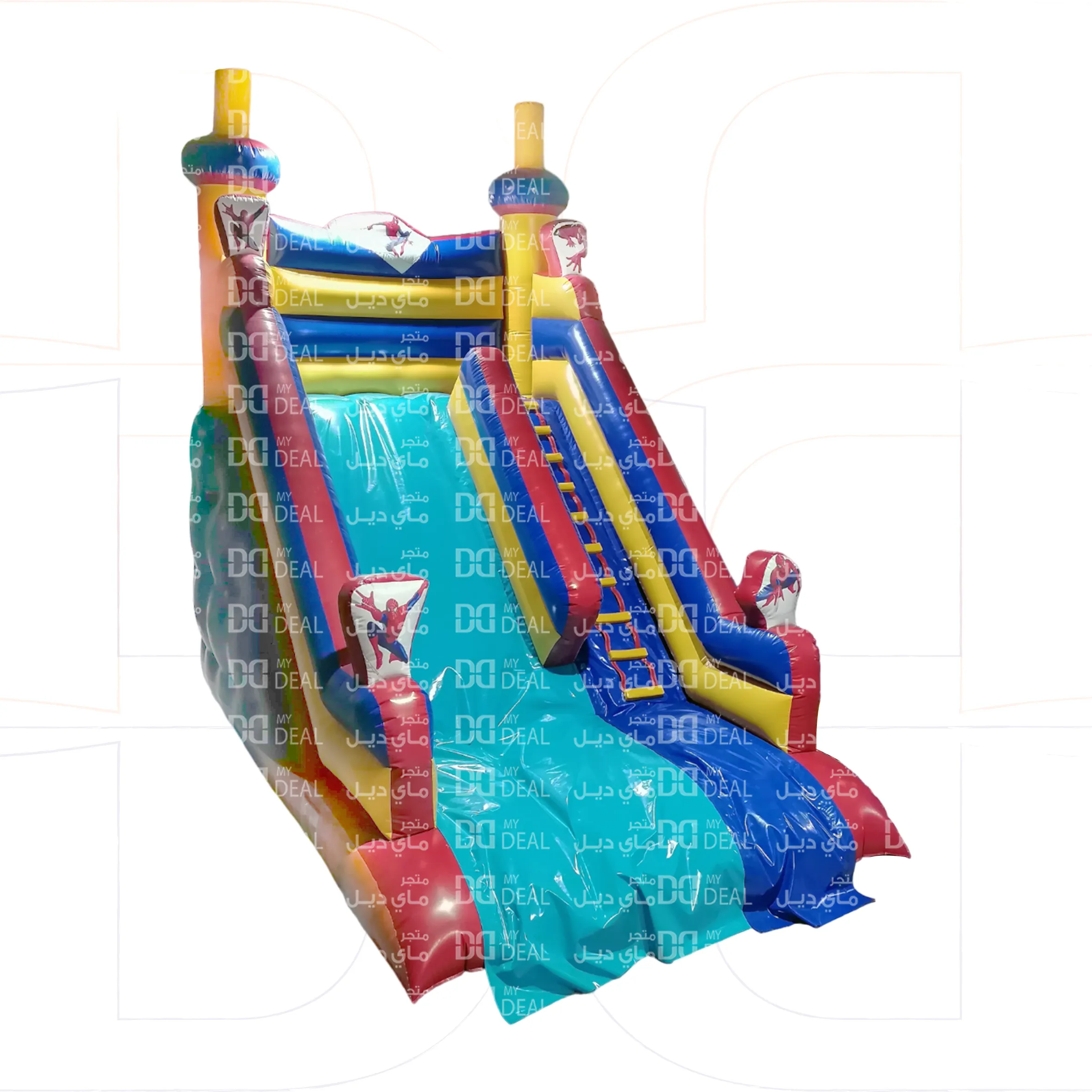 زحليقة هوائية مع مساكات يد وسلم 6 * 4 * 6 متر