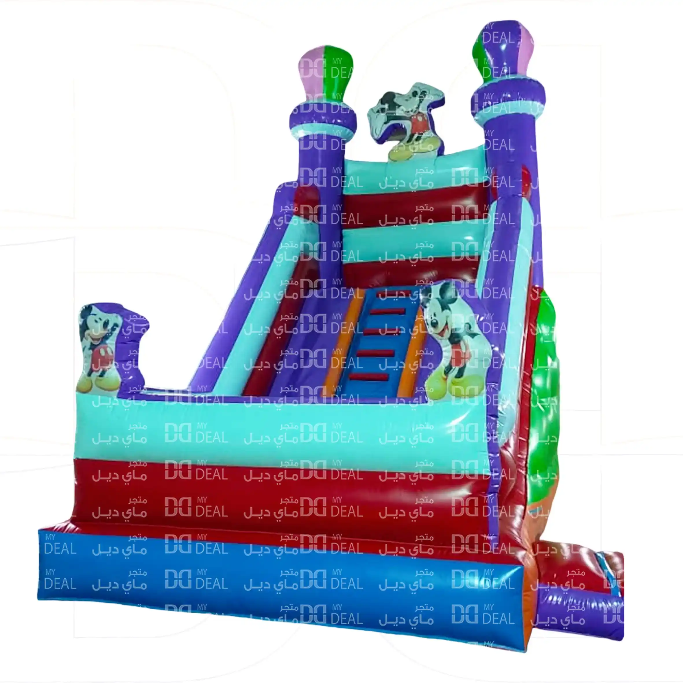 زحليقة ميكي ماوس هوائية مسارين مع سلم  5.50 *4 *5 متر