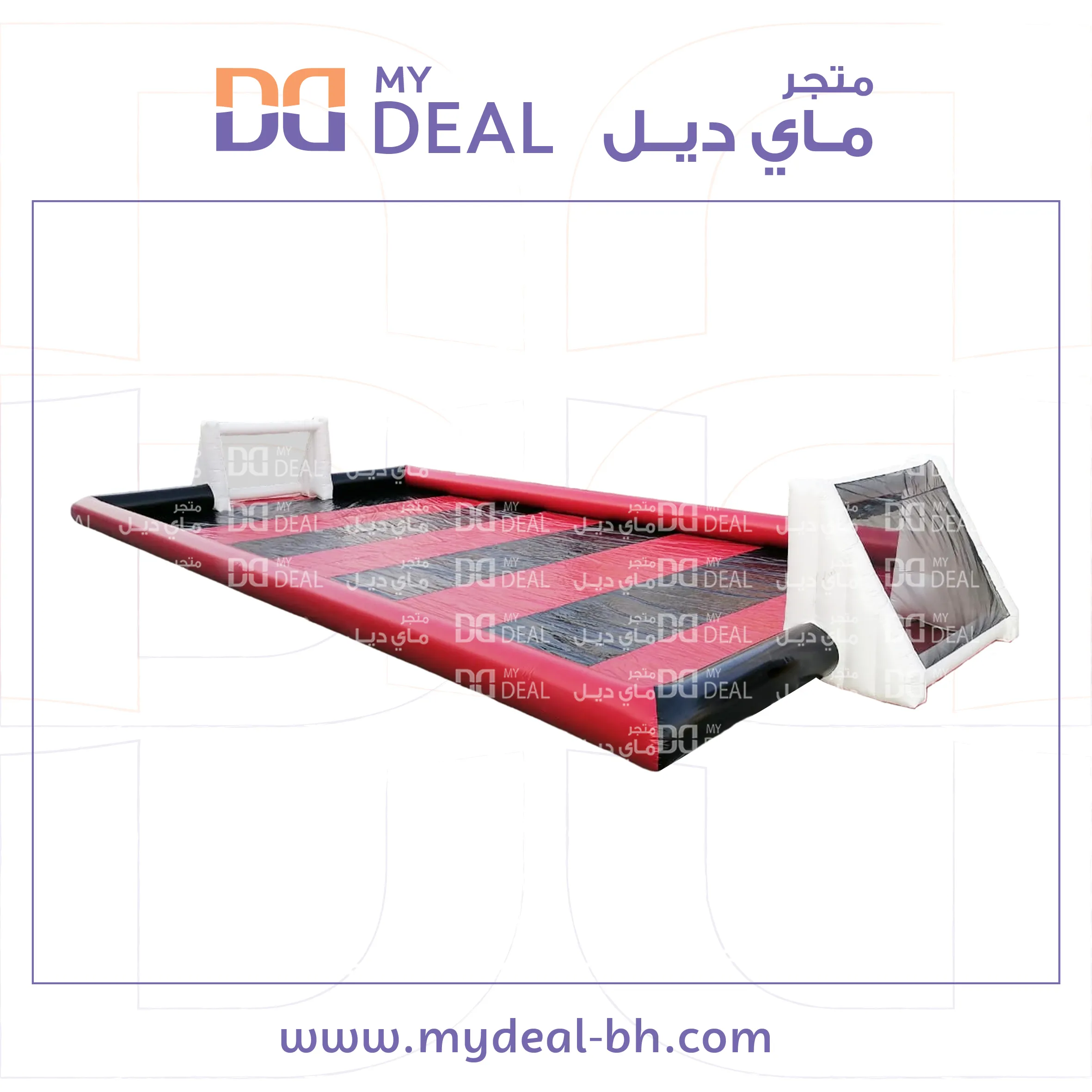 ملعب صابوني ضخم 24 *12  متر لون أسود وأحمر 