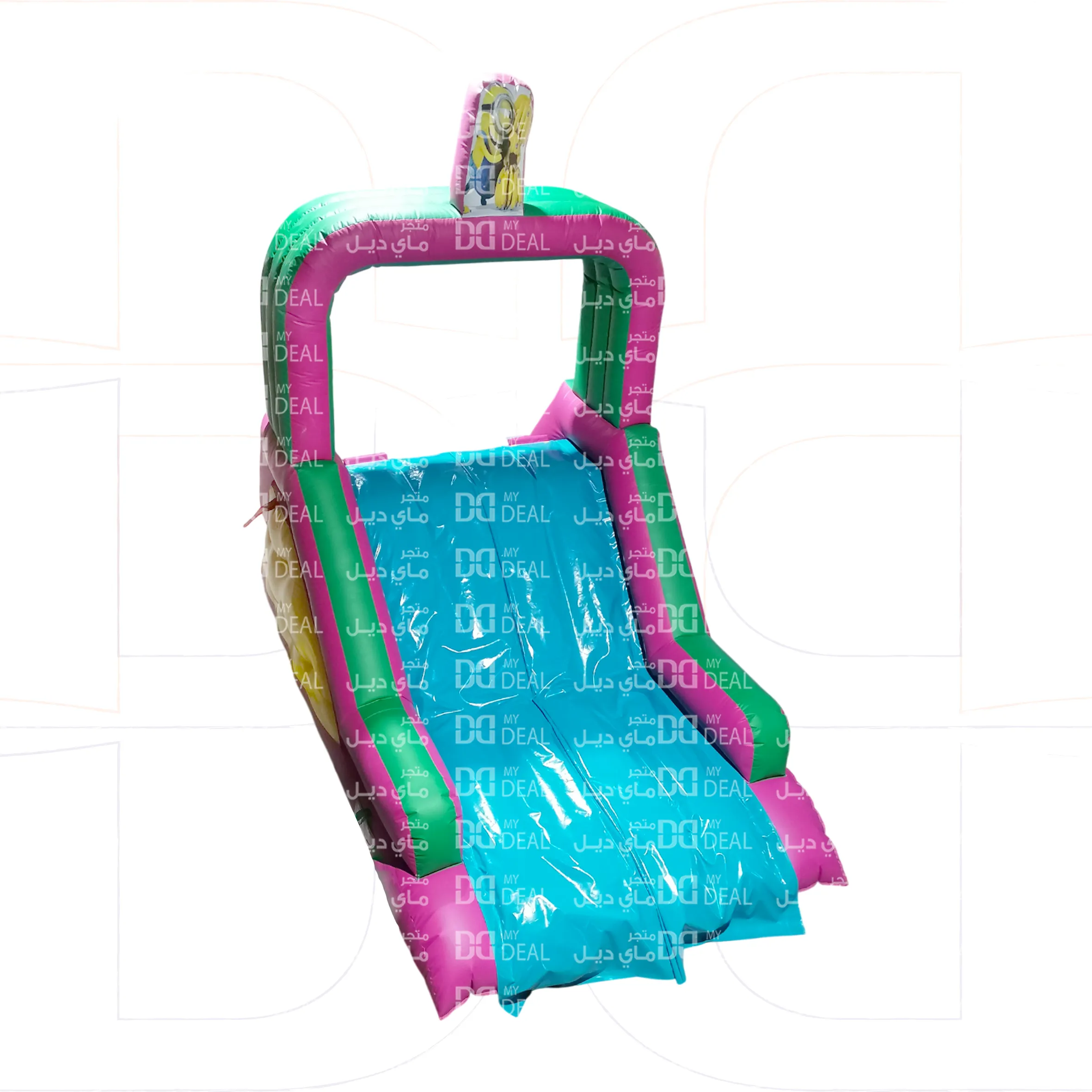 زحليقة هوائية شخصية مينيونز مع سلمين ودرج 5.50 * 3 * 3 متر