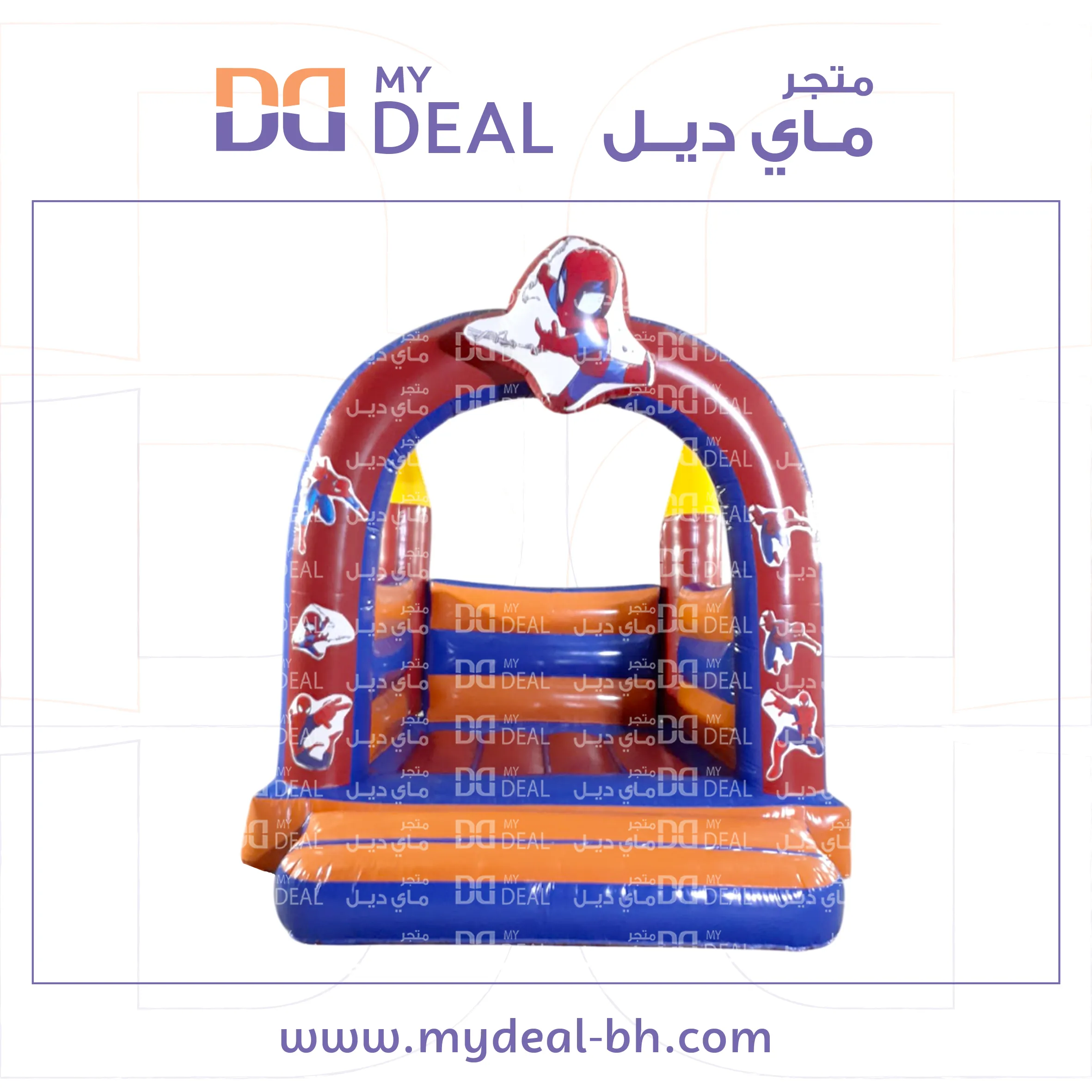 بيت هزاز ،نطيطة هوائية شخصية سبايدر مان مع درج كبير 4 * 3متر