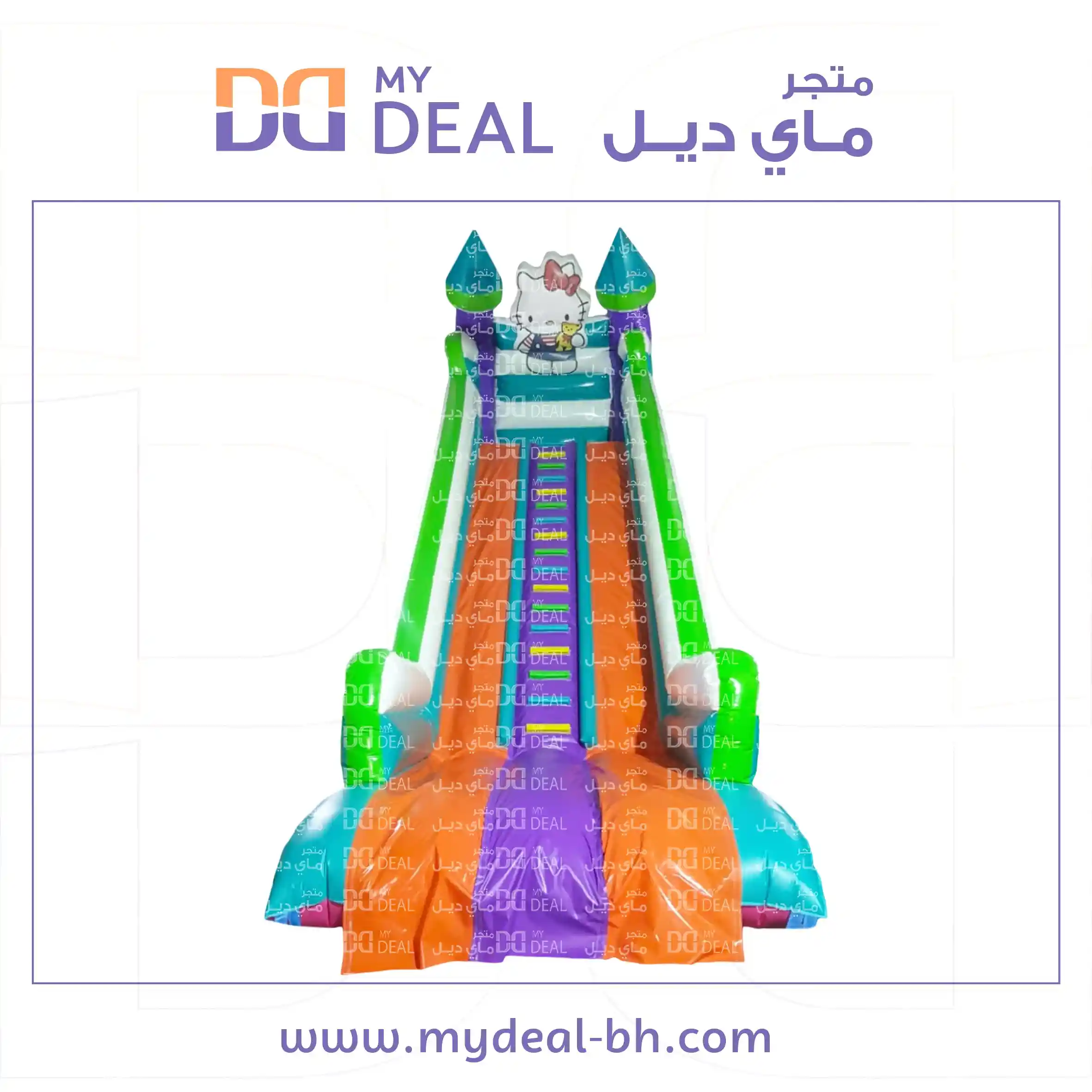 زحليقة مسارين مع سلم طول ٩ متر عرض ٣.٣٠ متر ارتفاع ٩ متر