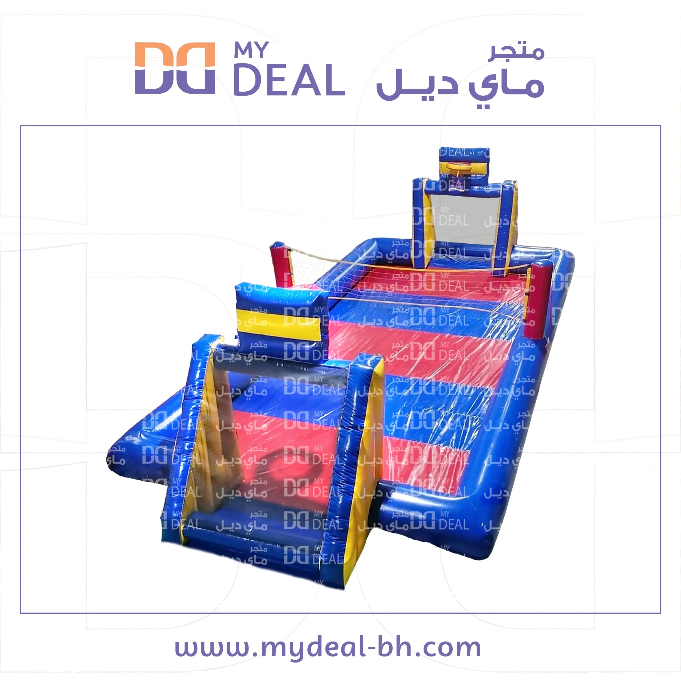 ملعب صابوني متعدد الاستخدام مع سلة وطائرة 12 * 5 متر 