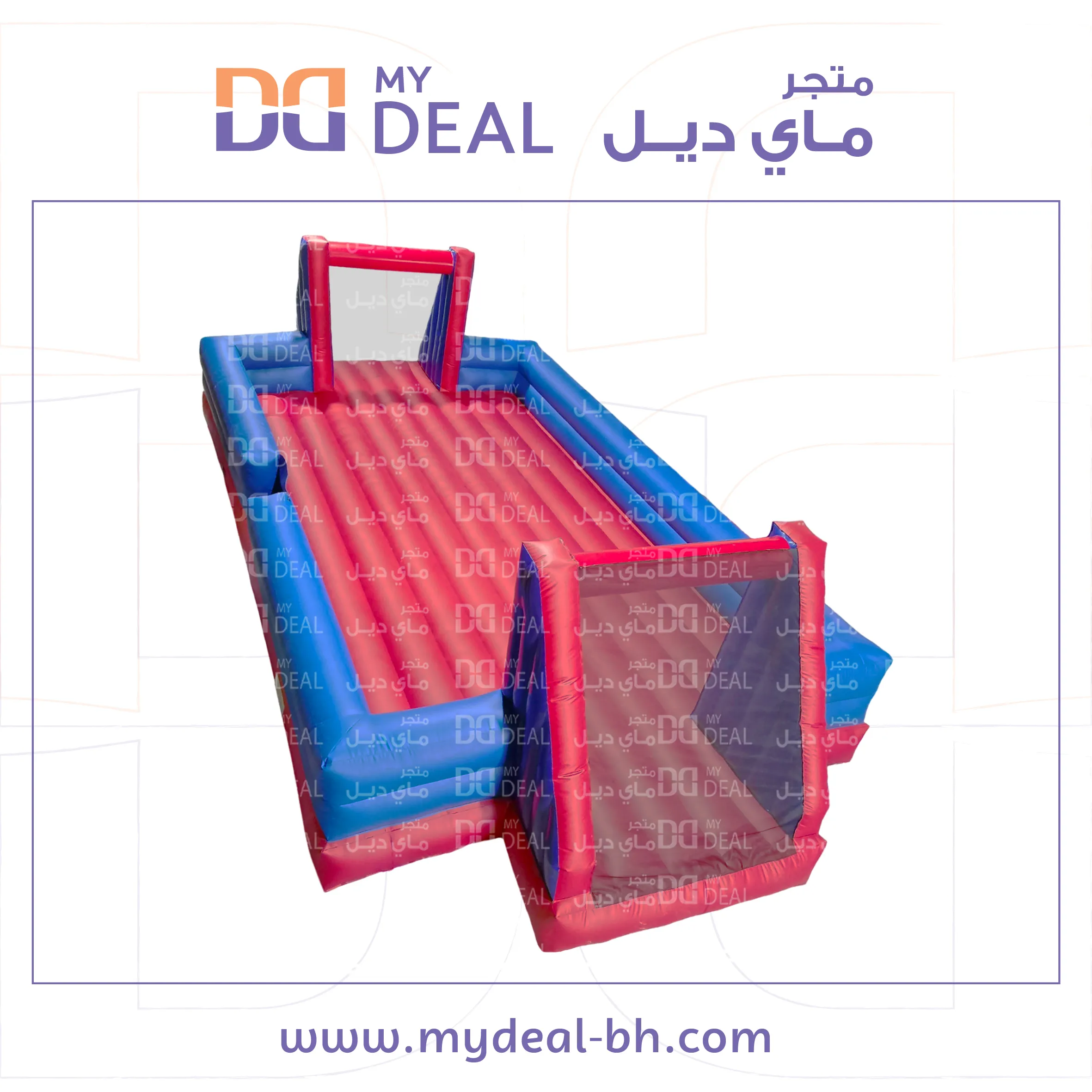 ملعب صابوني ارضيه نفخ احمر وازرق 10 * 5