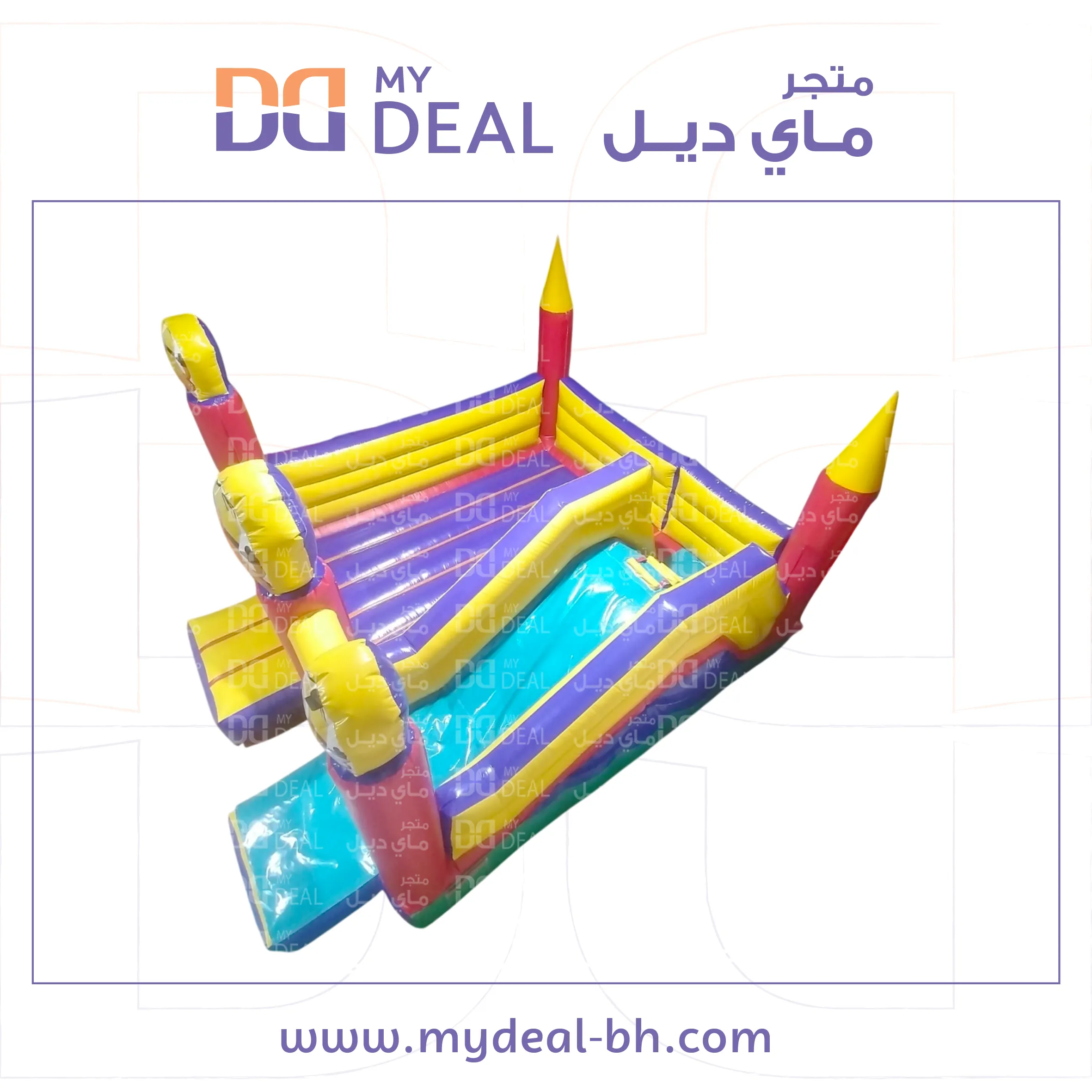 نقازيه شخصية مينيونز مع زحلوقه ودرج  وبوابة 5.70*5 متر