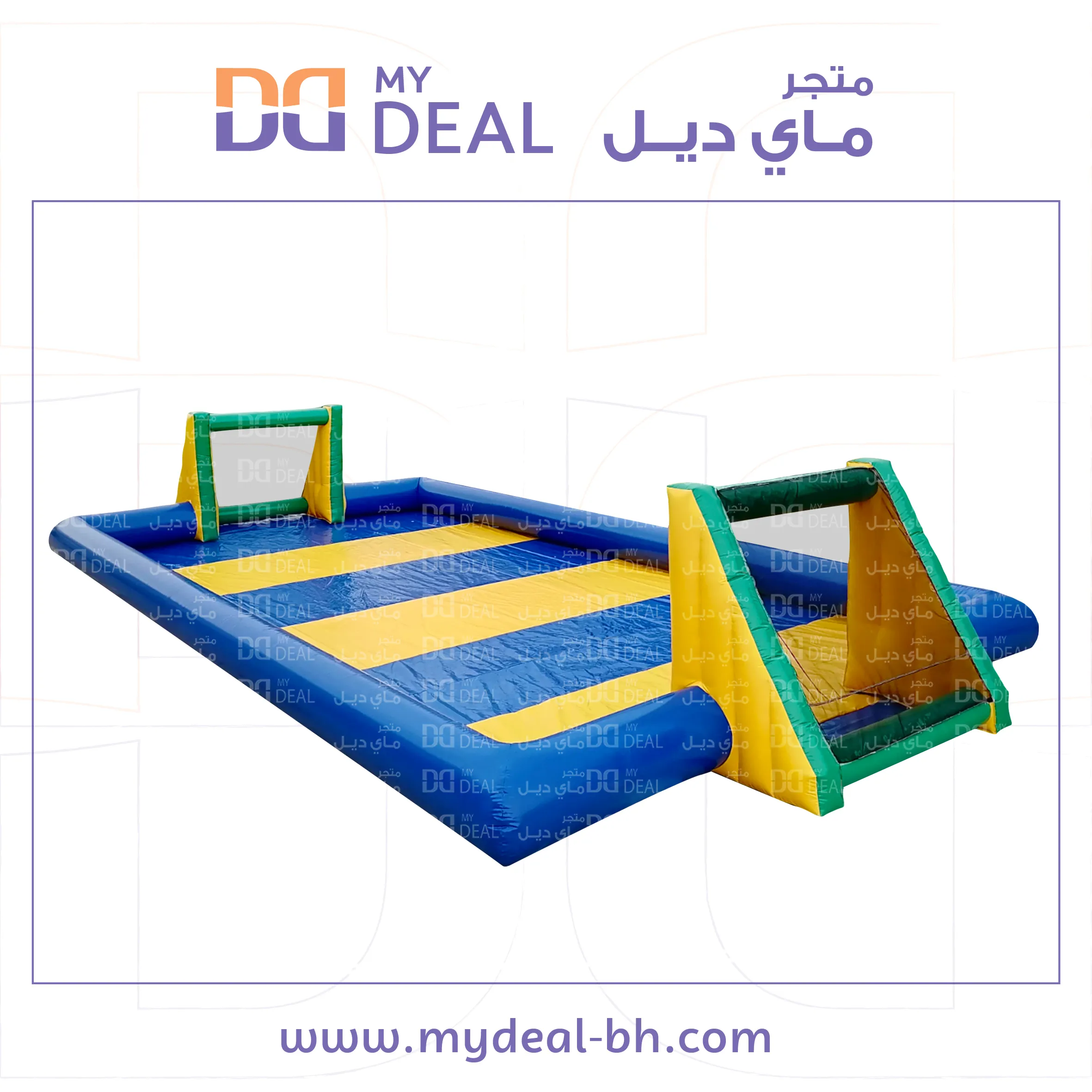 ملعب صابوني 12 في 6 لون ارضية ازرق واصفر