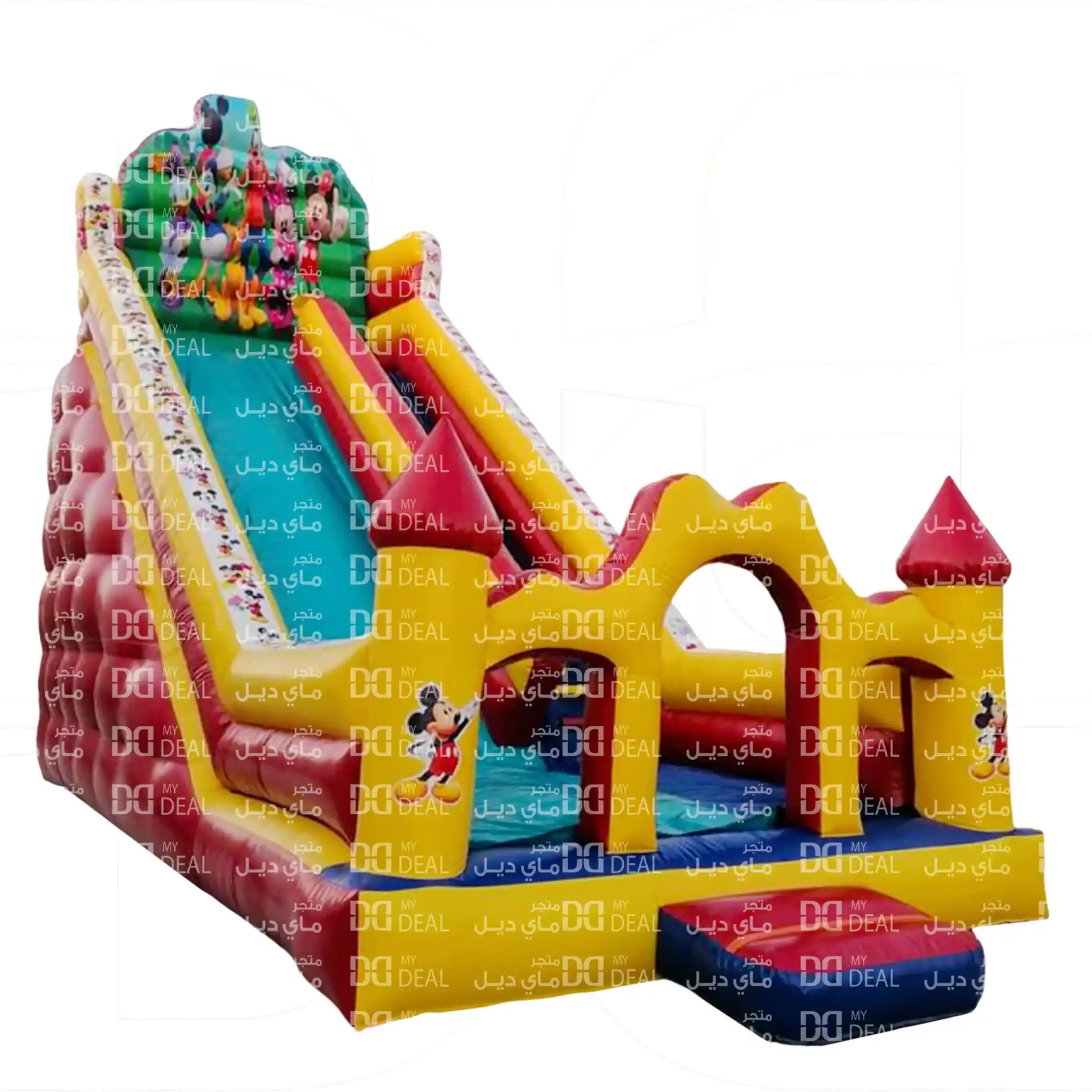 زحليقة ميكي ماوس هوائية مع سلم  10.50* 4 * 9.50  متر