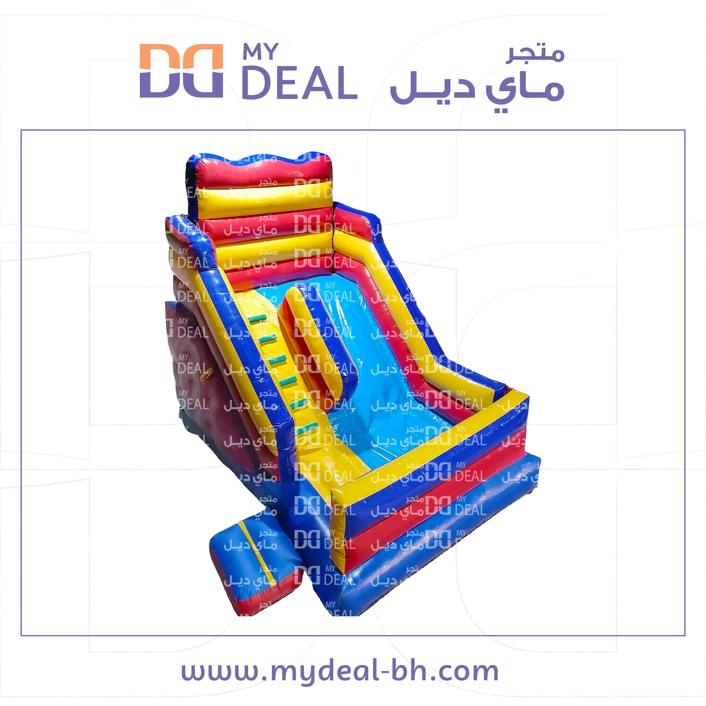 زحليقة مع نطيطة هوائية وجدار ودرج جانبي وبوابة 5 * 3.60 * 4.50 متر 