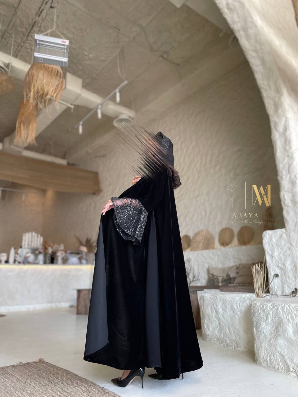 عباية شتوية مخمل